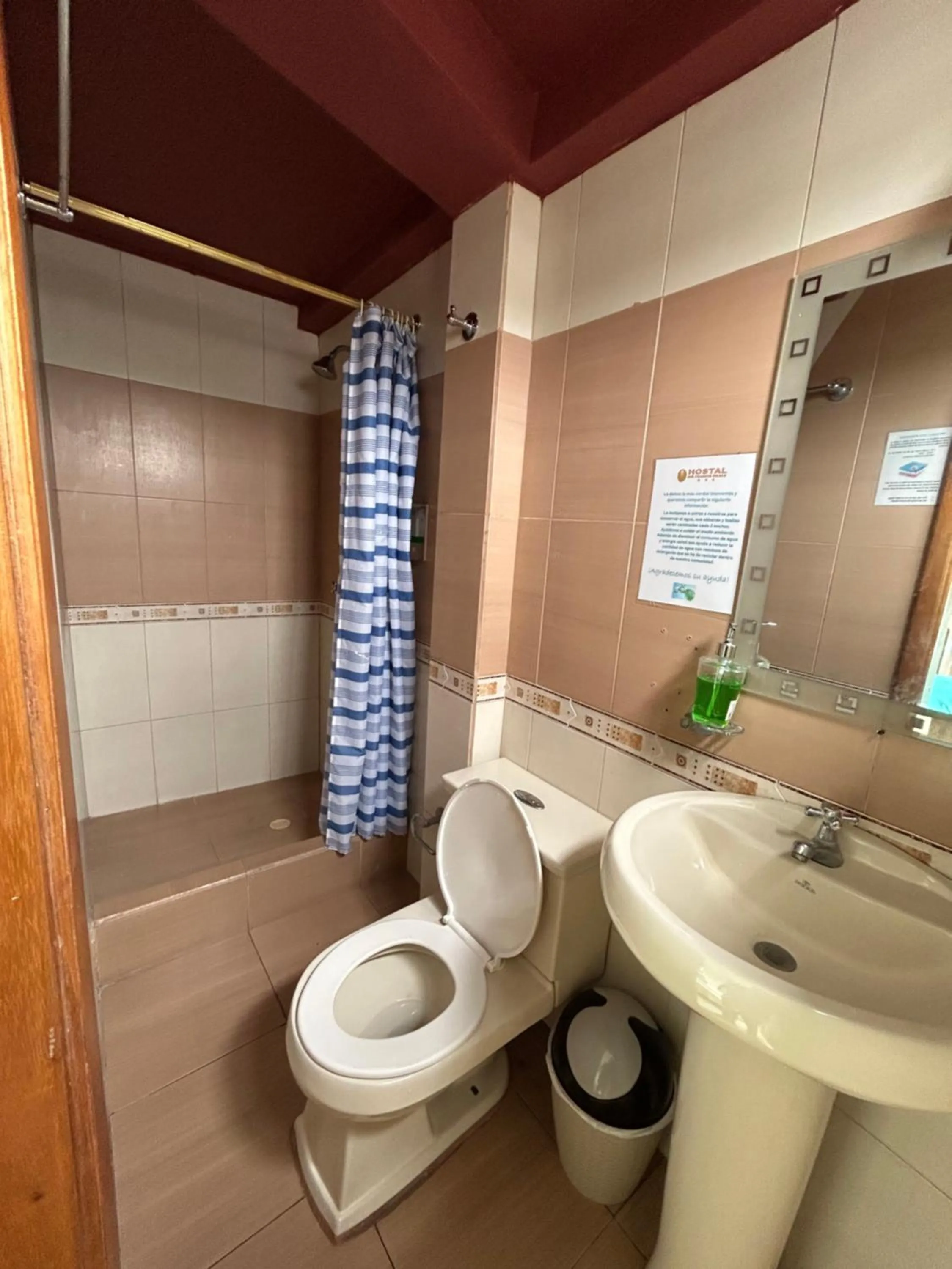 Shower in Hostal Sir Francis Drake