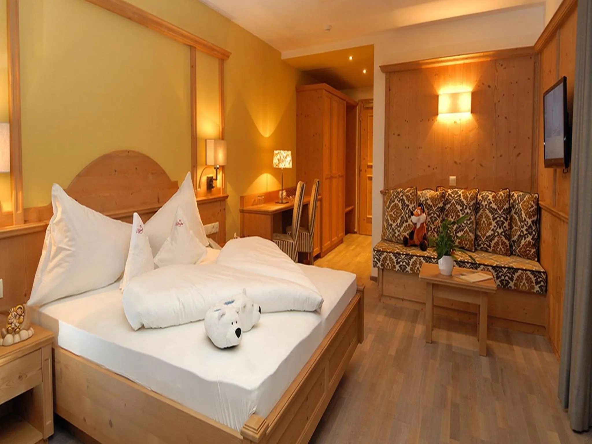 Bed in Hotel Rosslaufhof