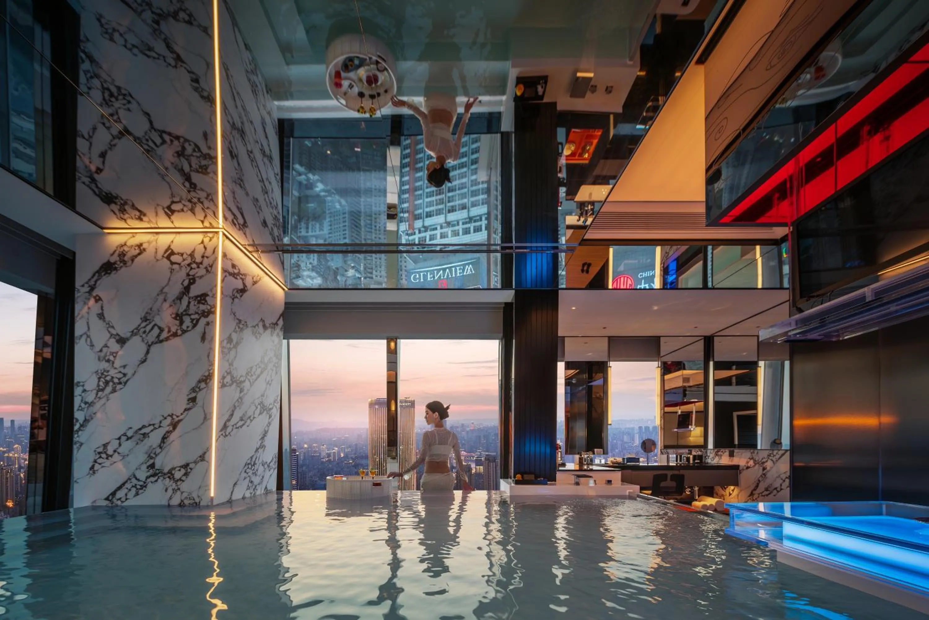 Bath in ISEYA Panoramic Hotel Chongqing Jiefangbei Flagship