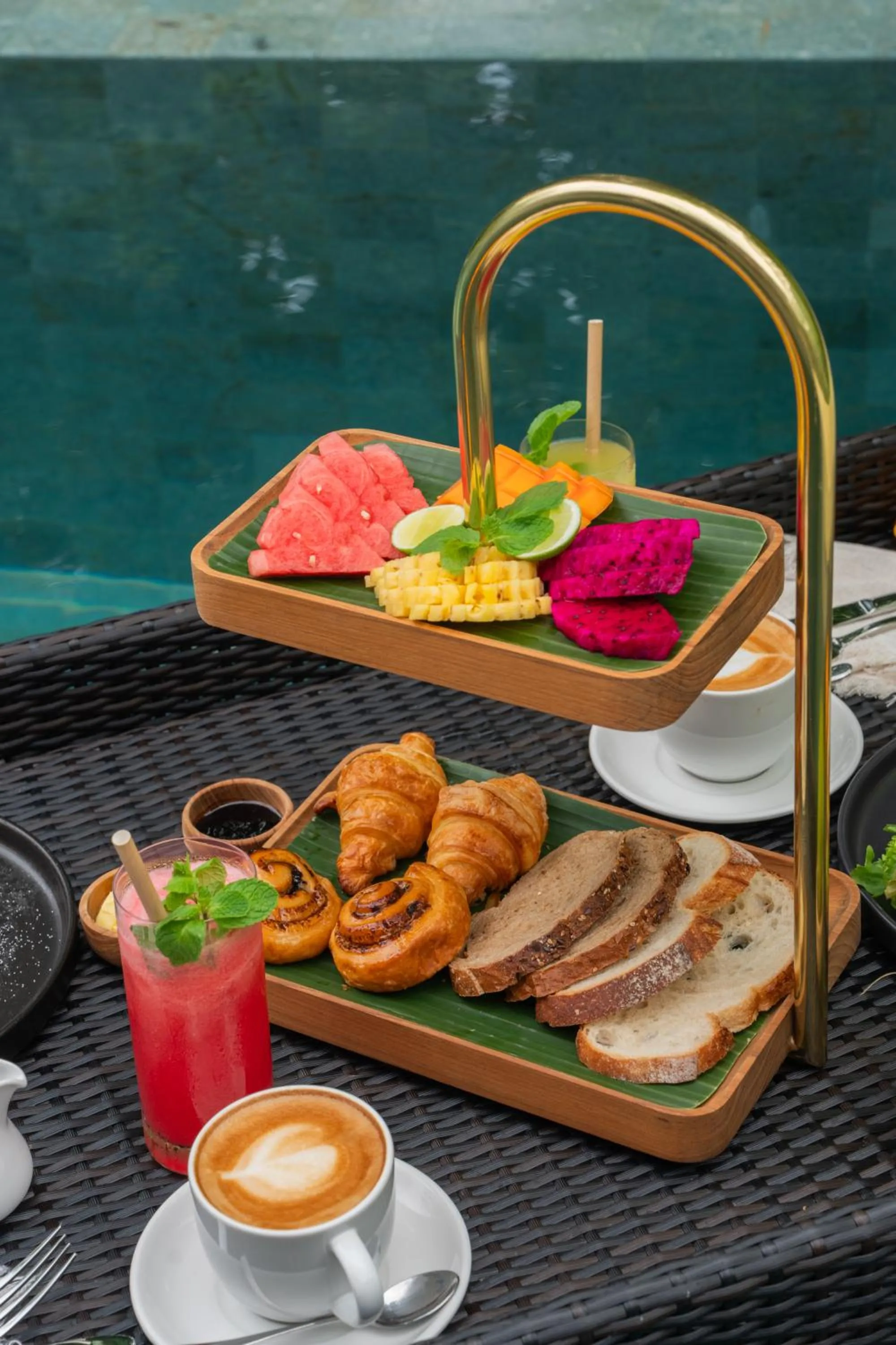 Breakfast in Ubud Mas Glamping Luxury Tent