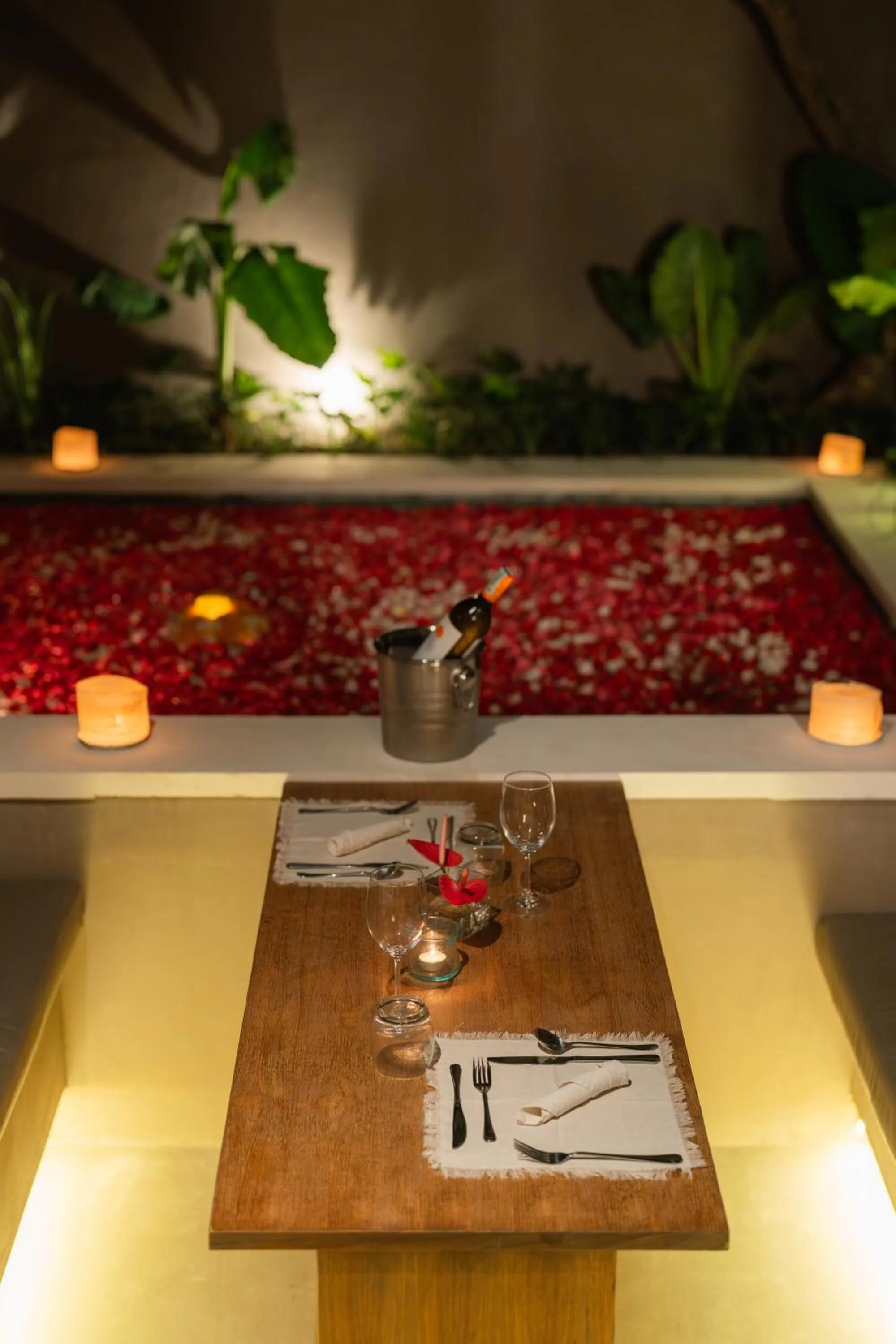 Dinner in Ubud Mas Glamping Luxury Tent