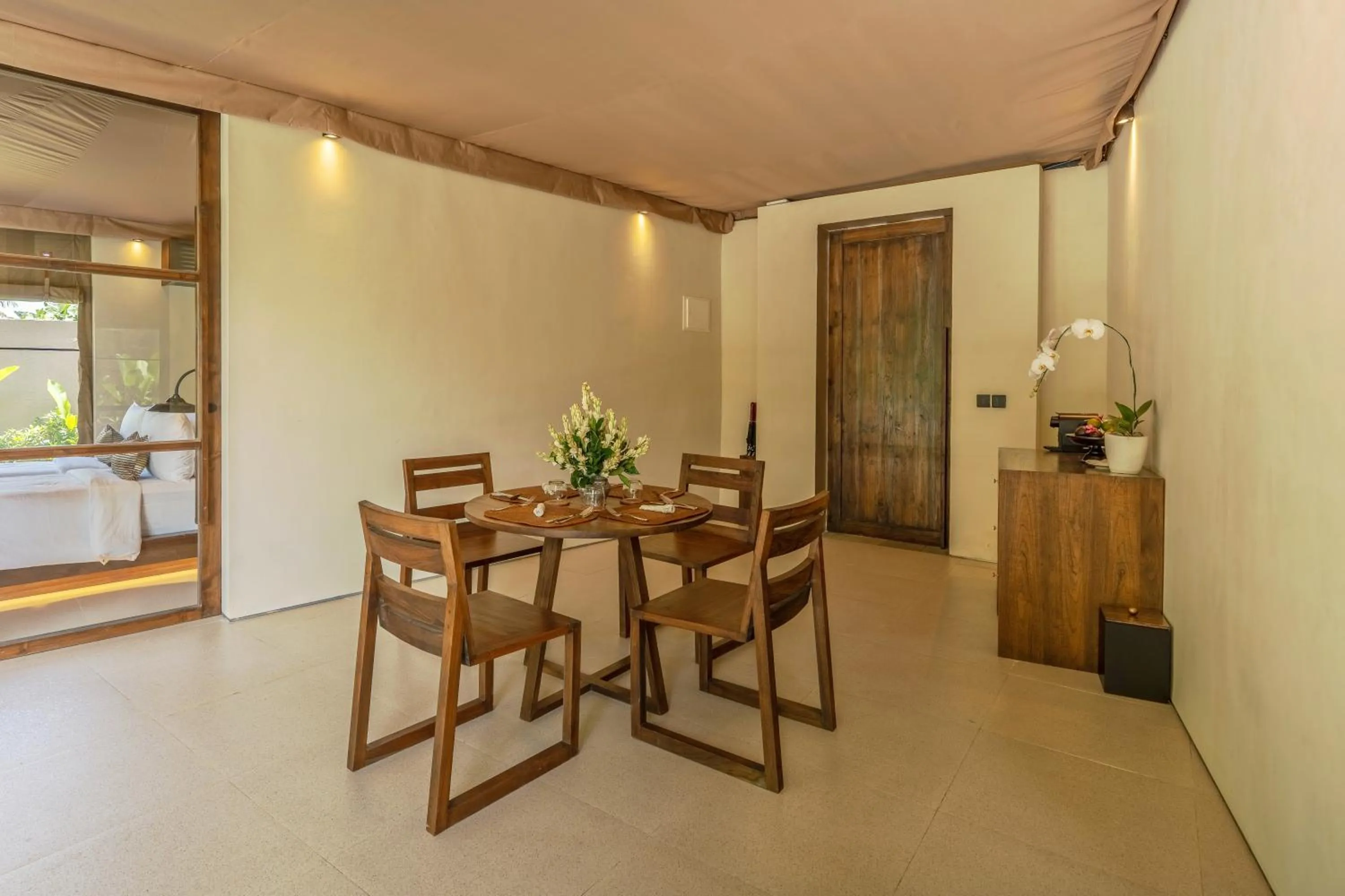 Living room in Ubud Mas Glamping Luxury Tent