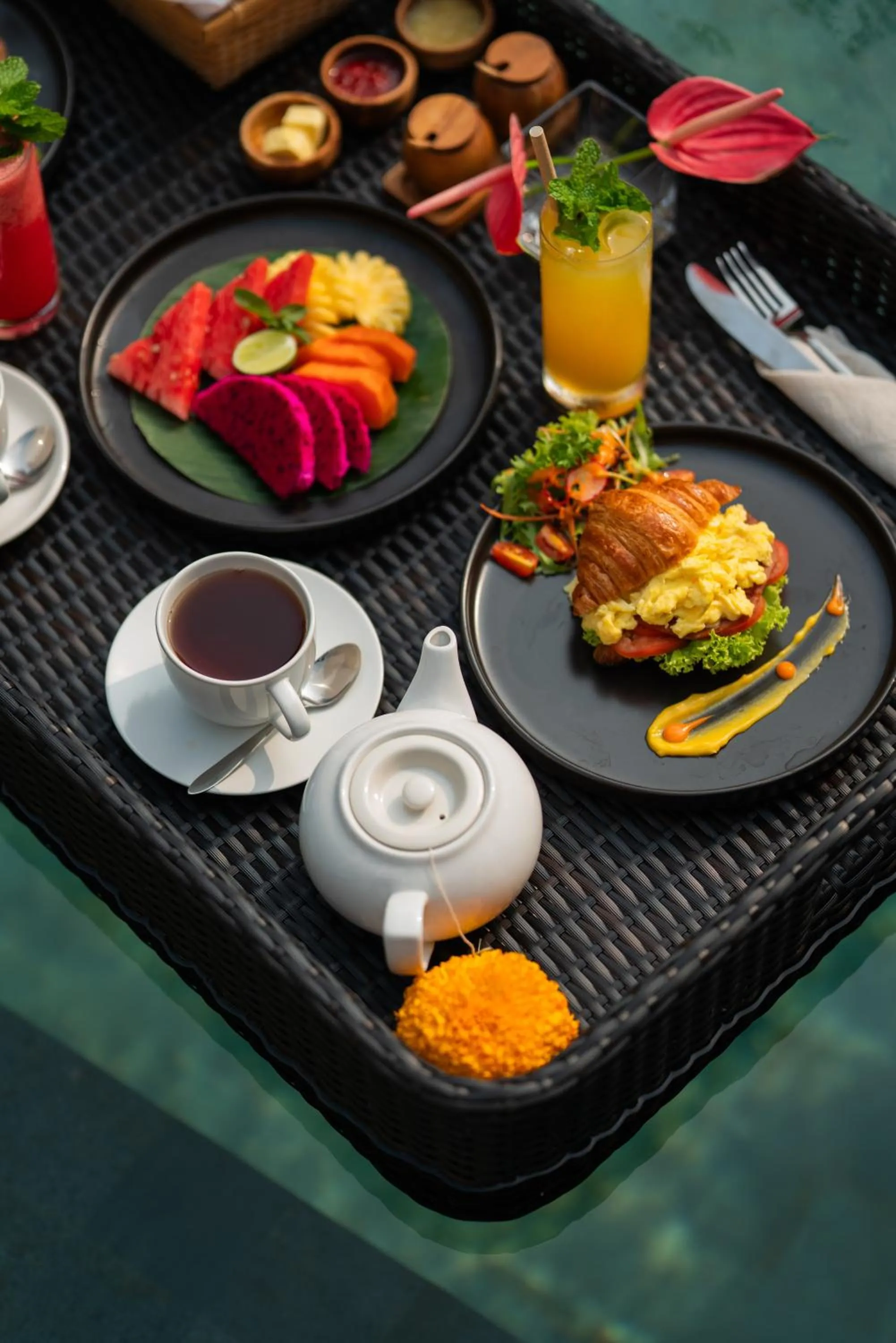 Food and drinks in Ubud Mas Glamping Luxury Tent