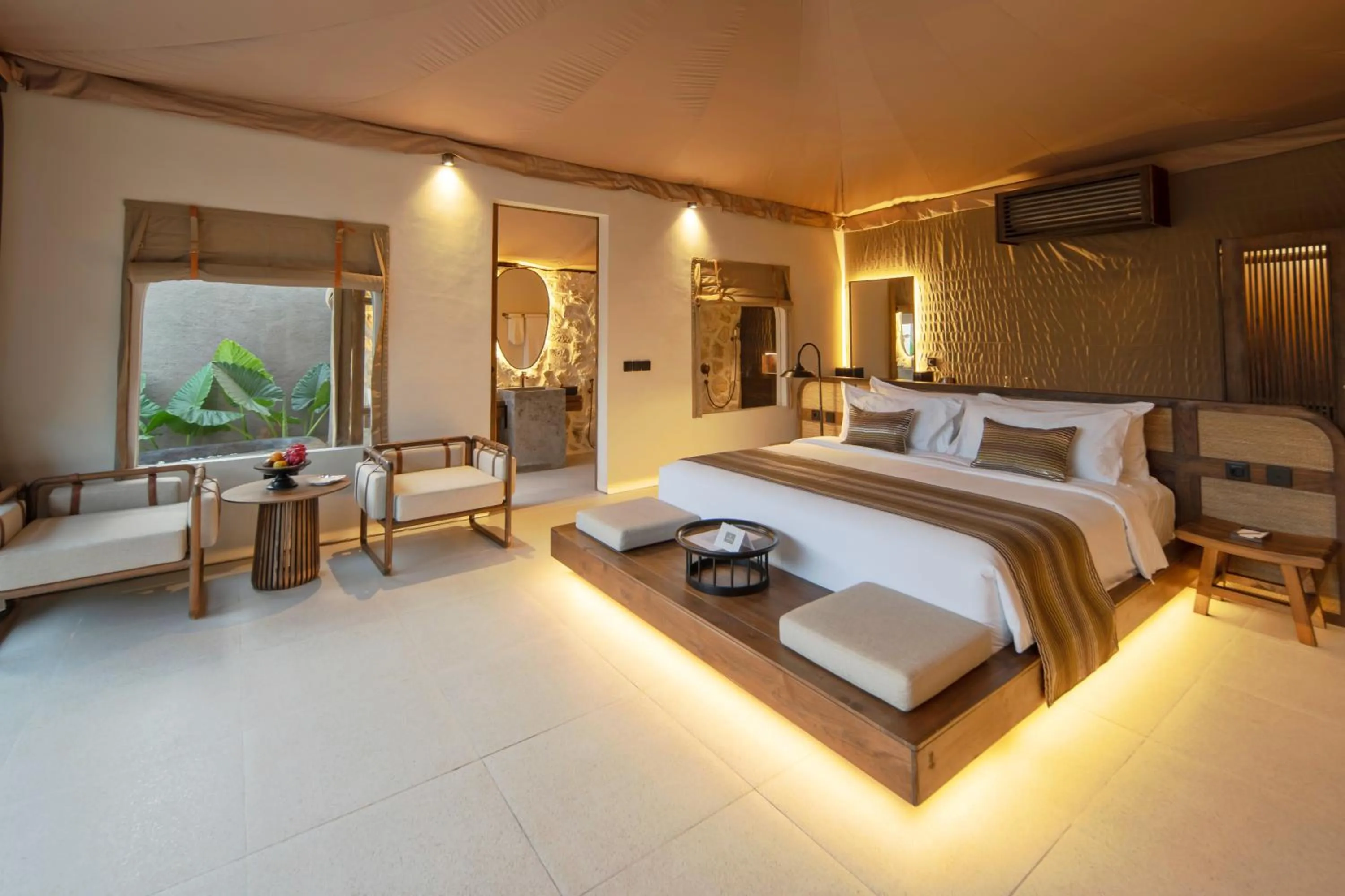 Bed in Ubud Mas Glamping Luxury Tent