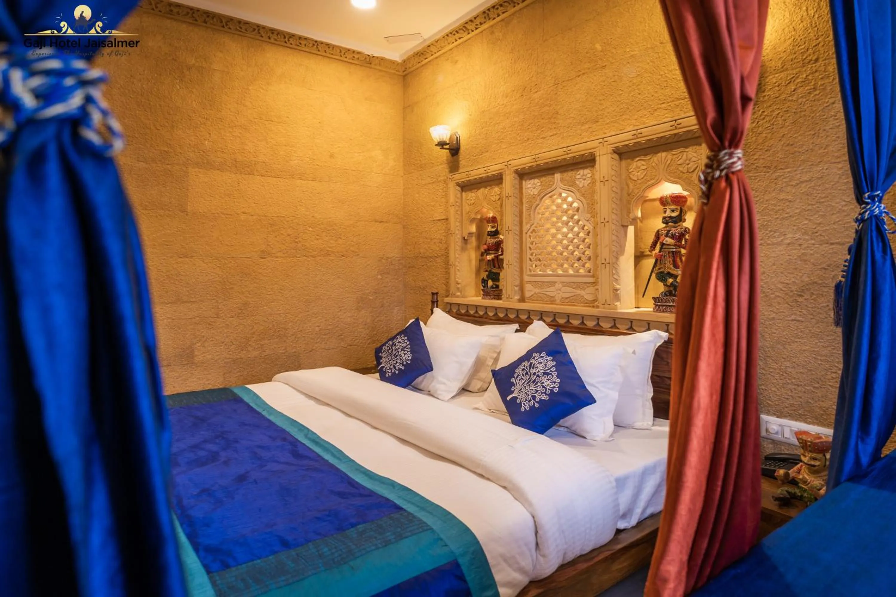 Bed in Gaji Hotel Jaisalmer