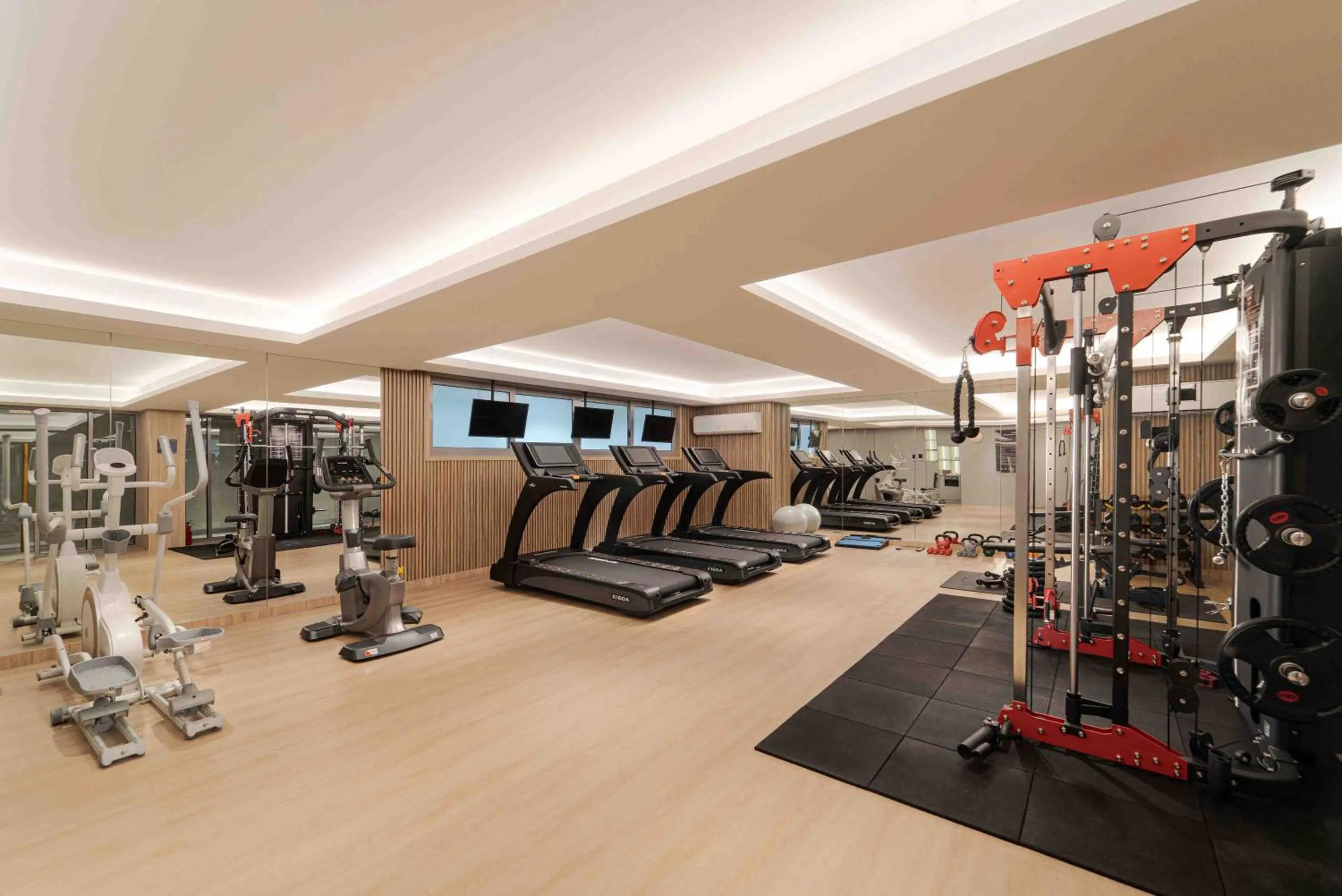 Fitness centre/facilities in Oakwood Hotel & Apartments Grand Batam