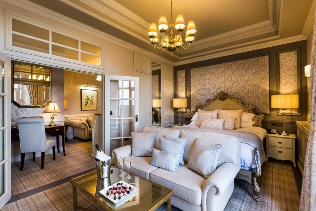 Bed in Down Hall Hotel