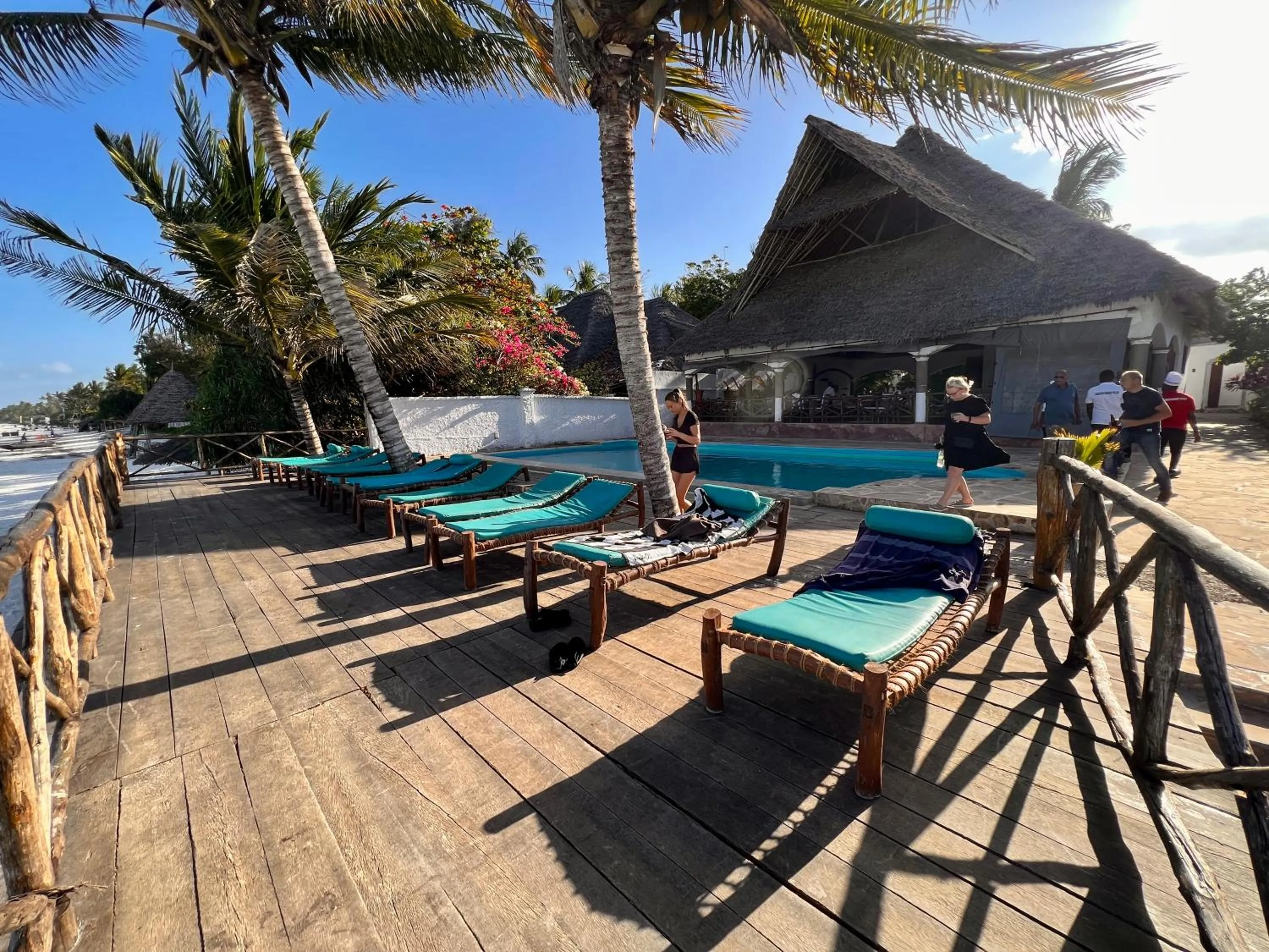 Pool view in Zanzibar Bahari Villas