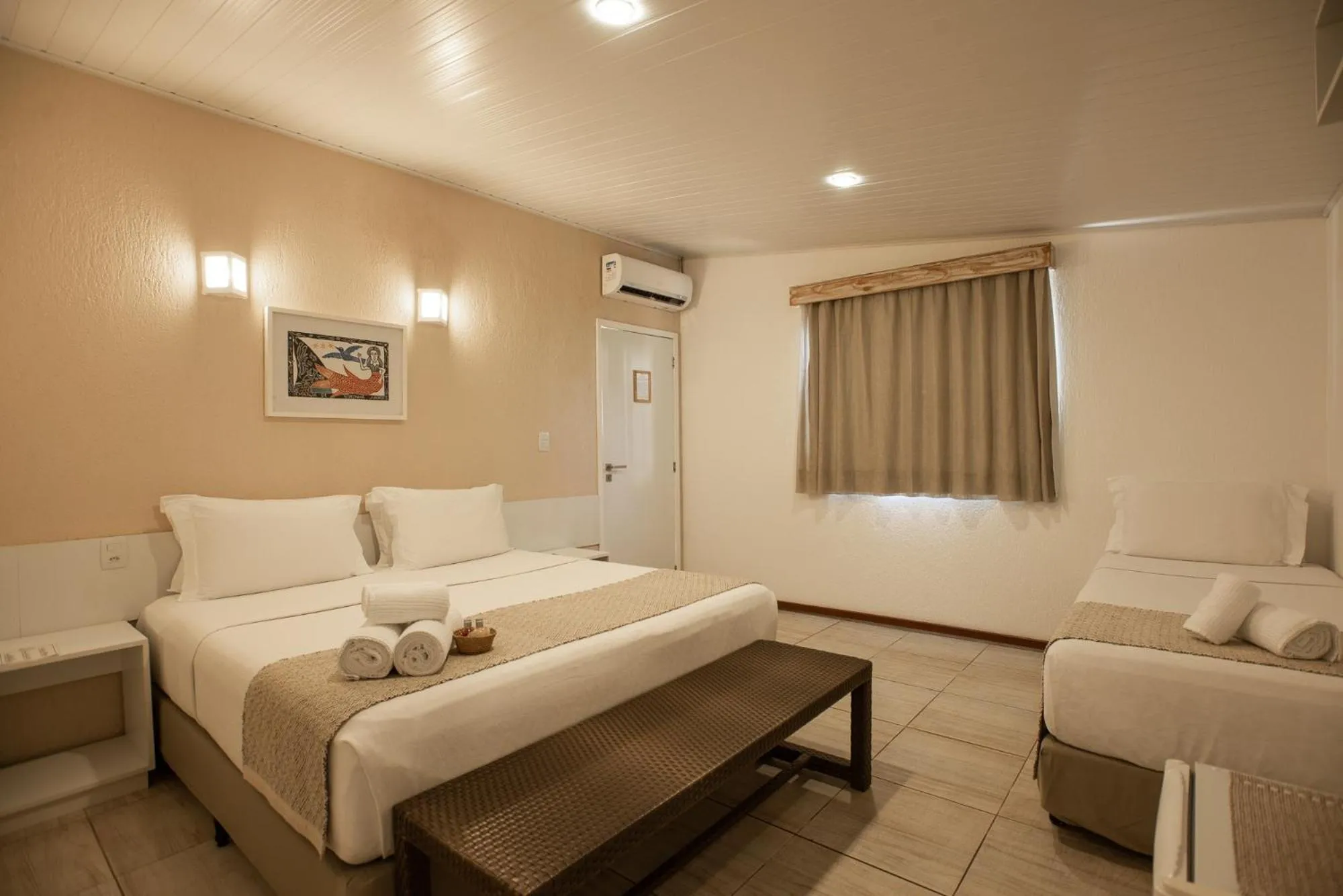 Bed in Pousada Malibu