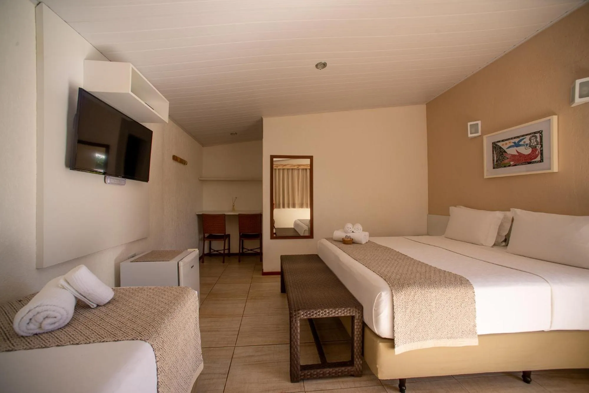 Bed in Pousada Malibu