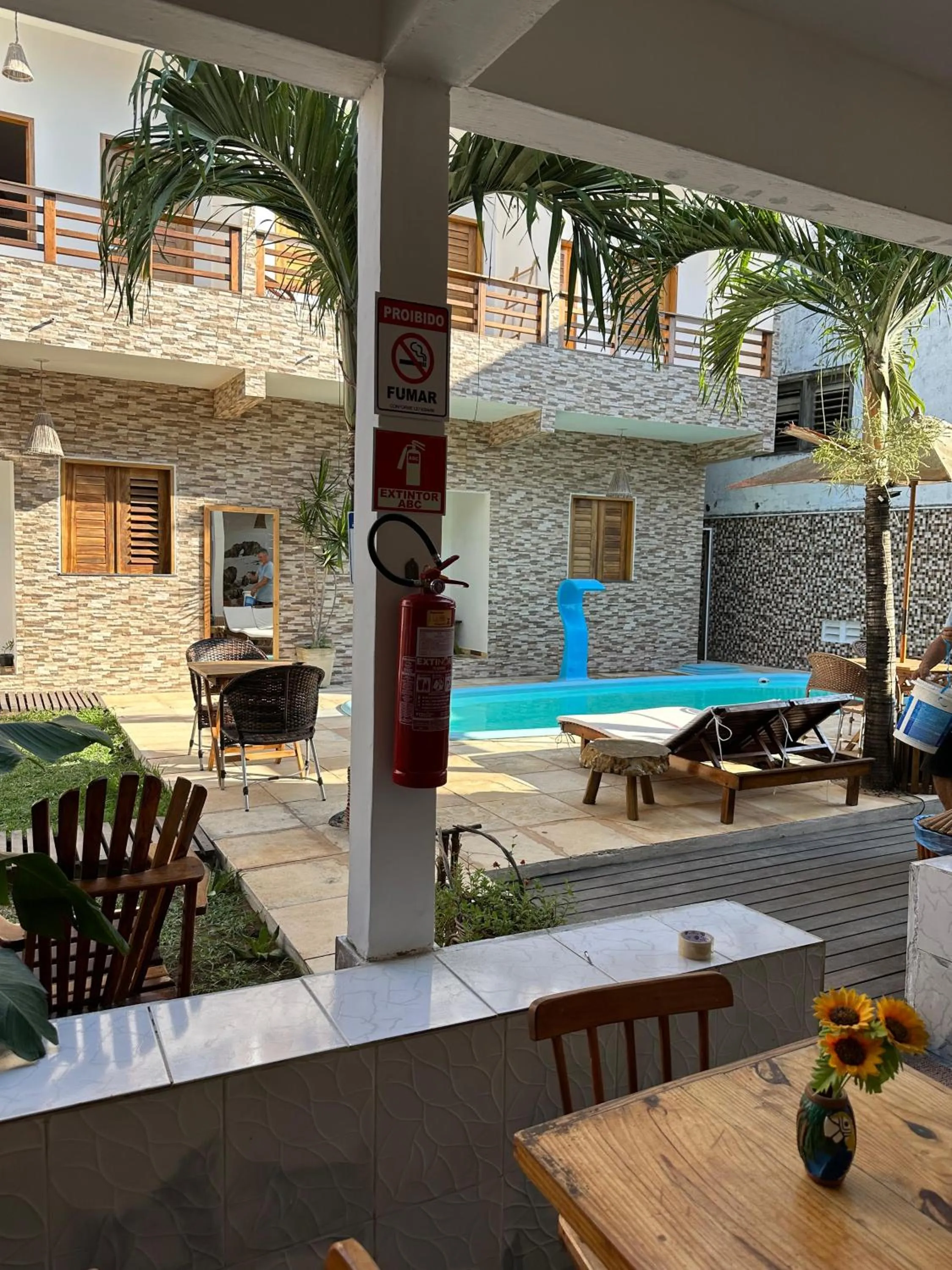 Pool view in Pousada Isabel Araújo