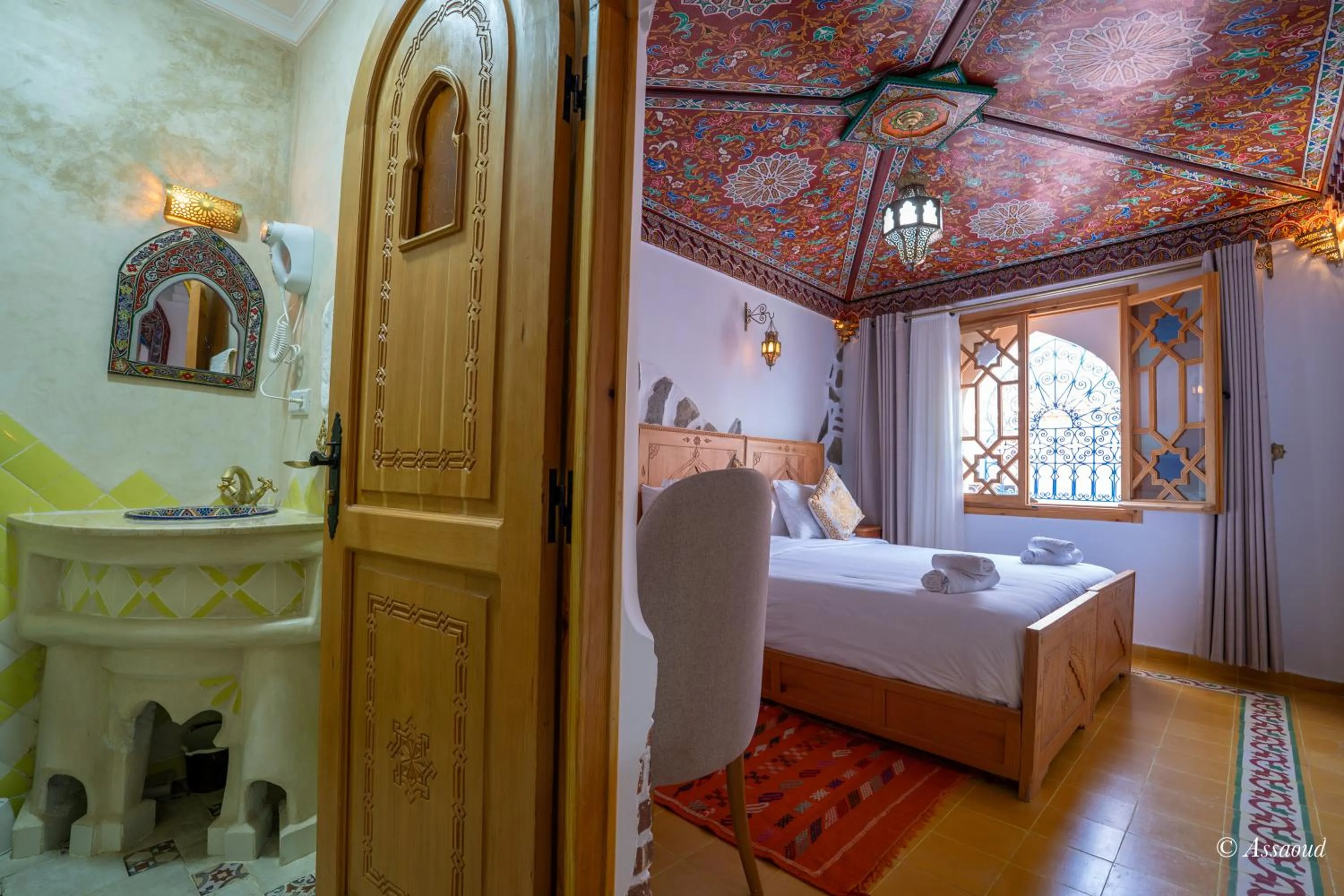Bed in Riad ALHAMBRA