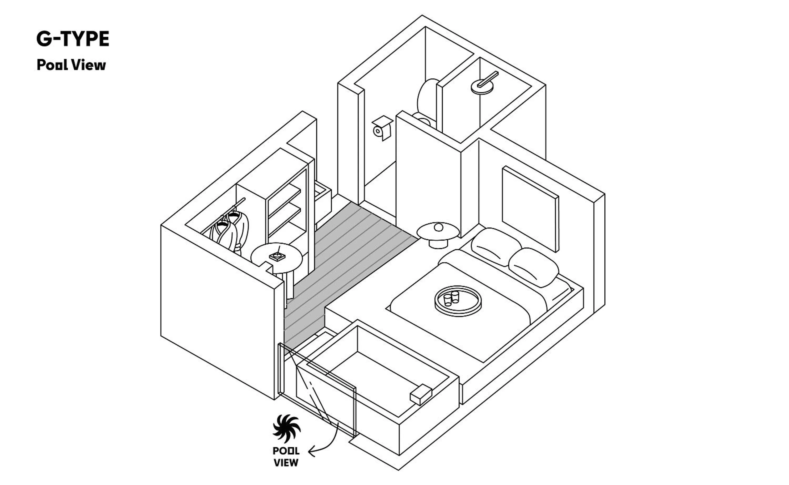Floor plan in After Chapter Hotel Gwanganri
