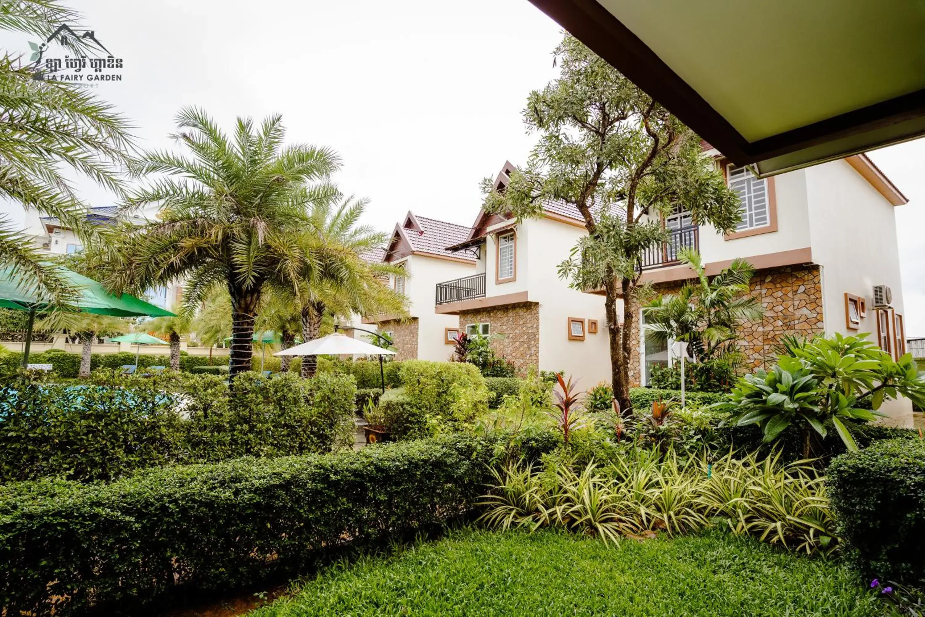 Inner courtyard view in La Fairy Garden Resort Inner courtyard view in La Fairy Garden Resort