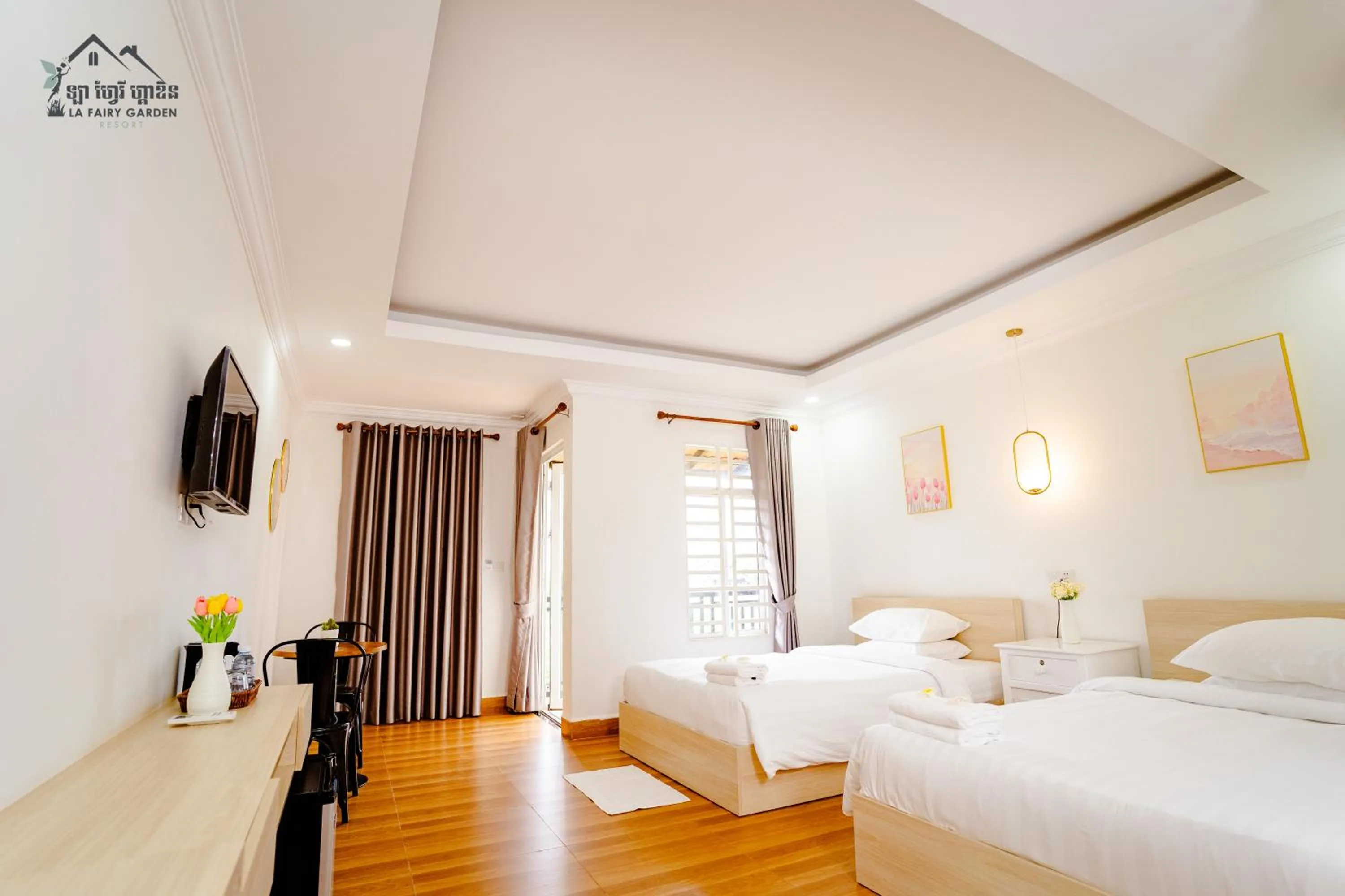 Bed in La Fairy Garden Resort