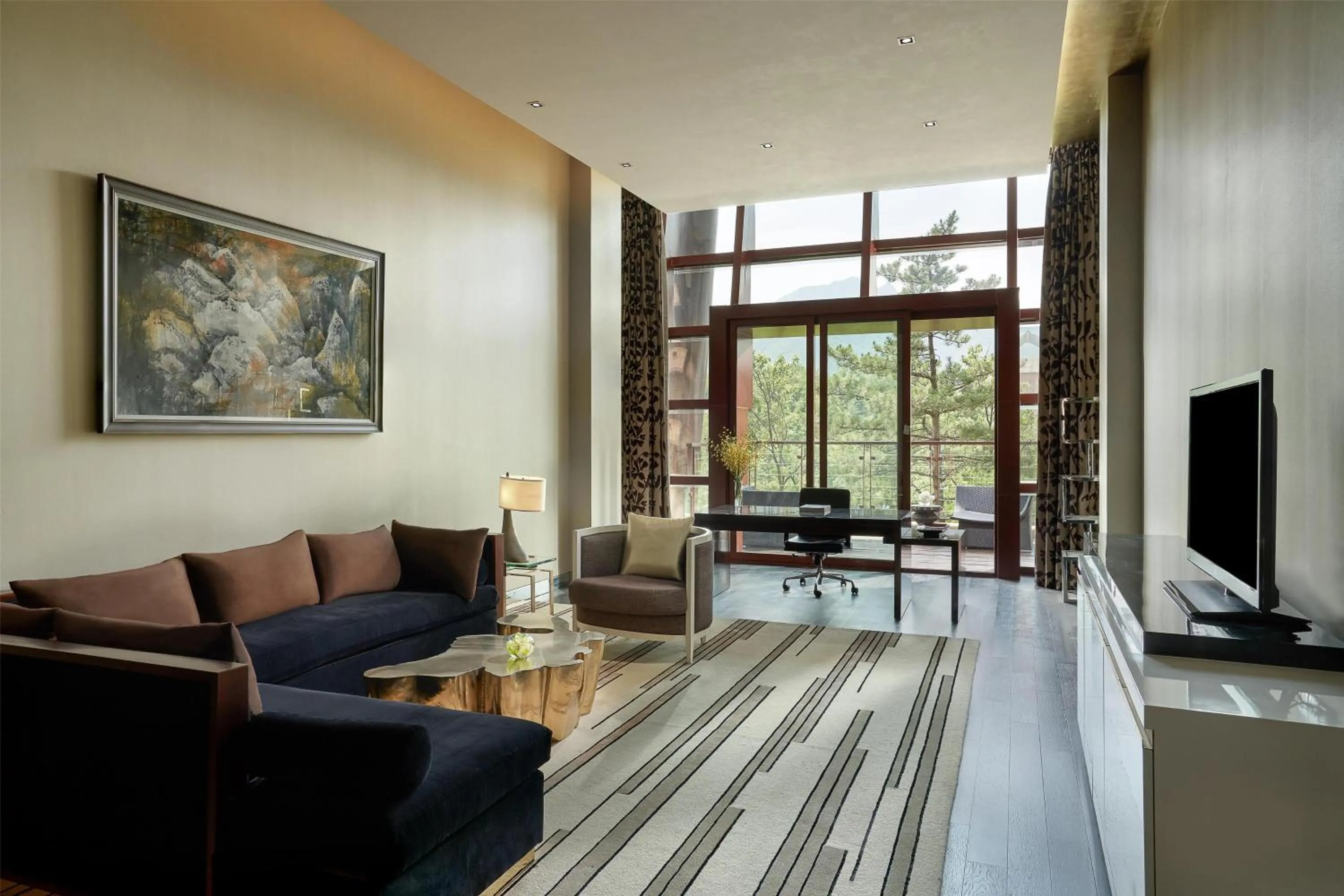 Living room in Yanqi Hotel, Managed by Kempinski