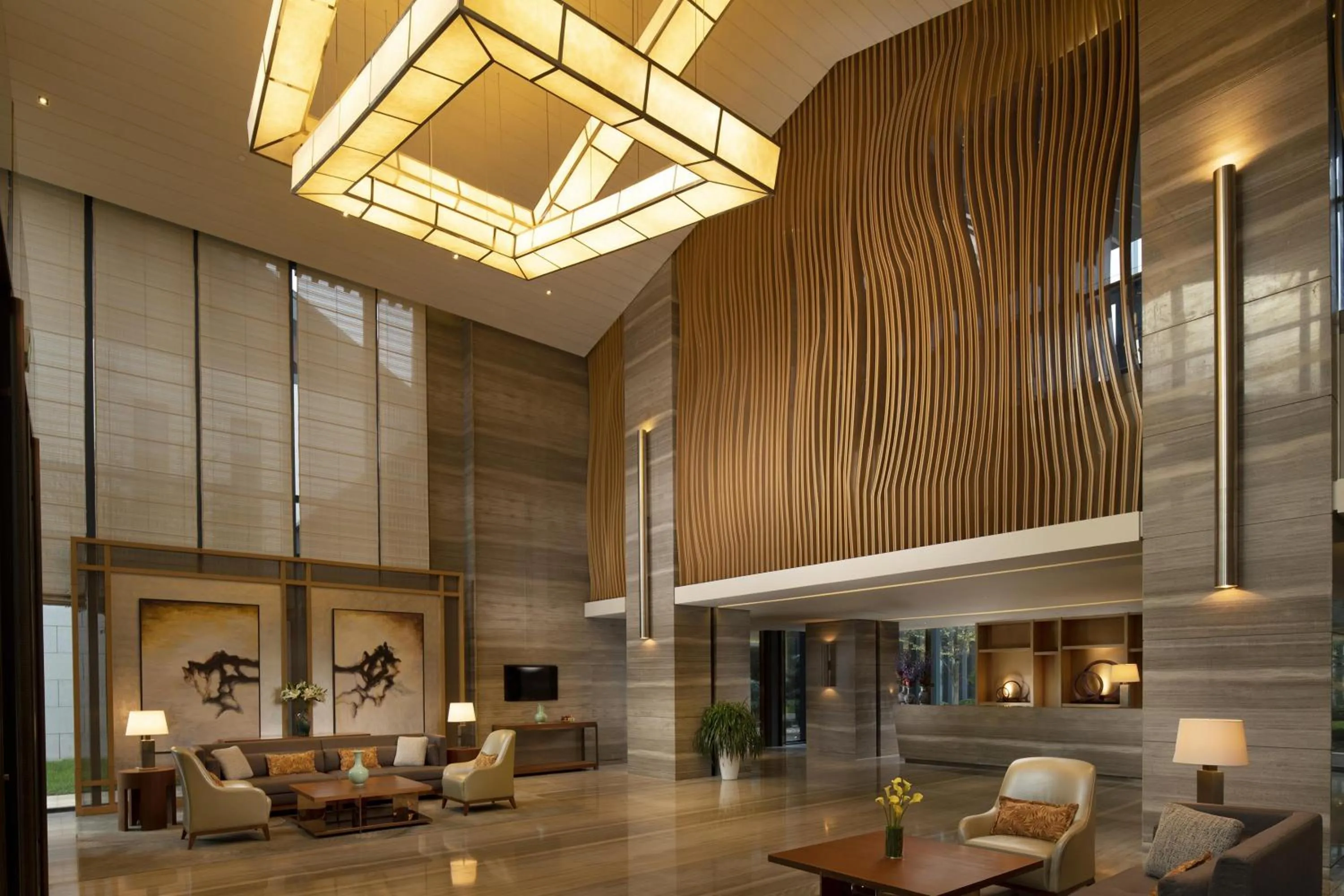 Lobby or reception in Yanqi Hotel, Managed by Kempinski