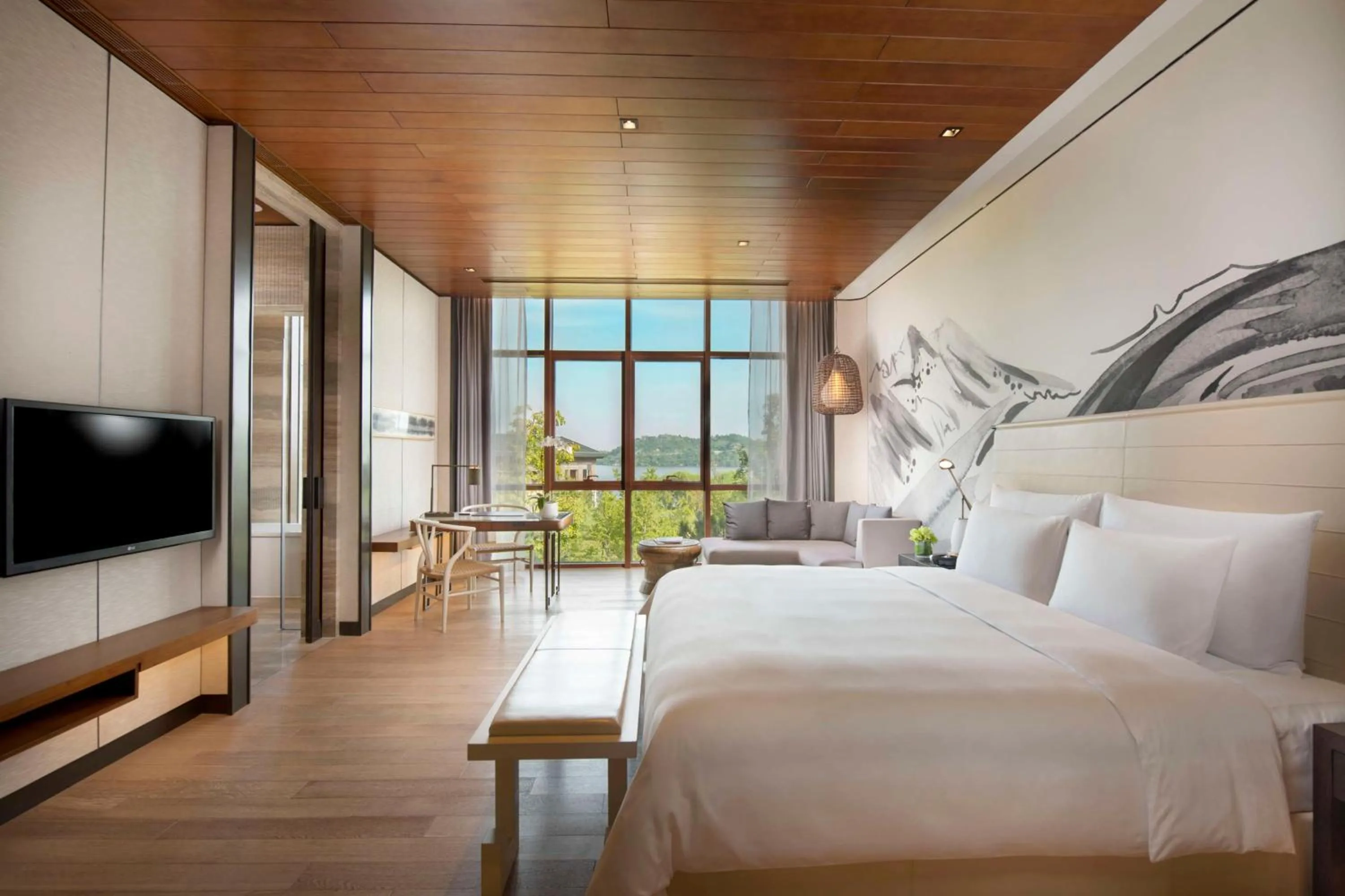 Bedroom, Bed in Yanqi Hotel, Managed by Kempinski