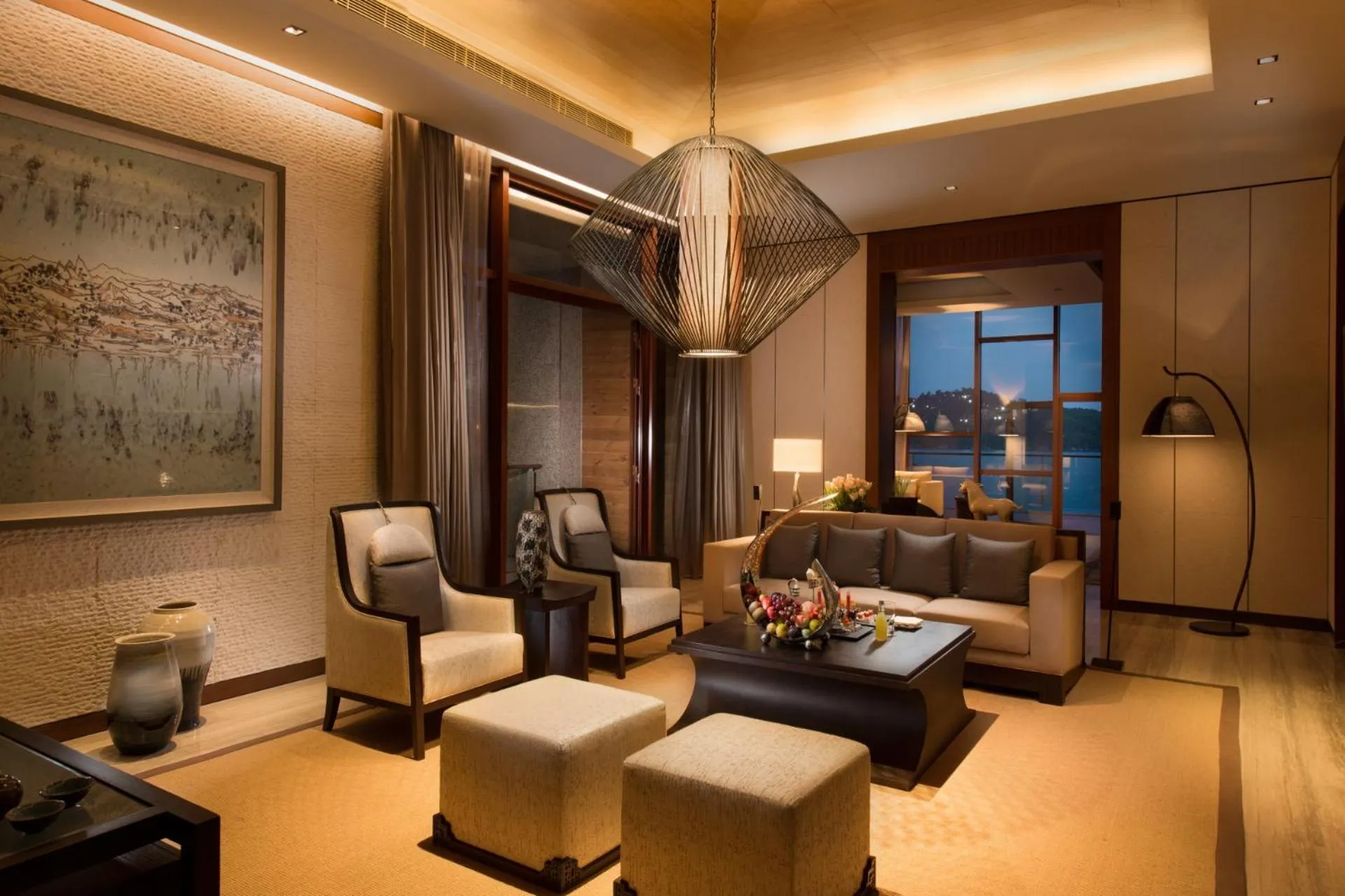 Living room in Yanqi Hotel, Managed by Kempinski