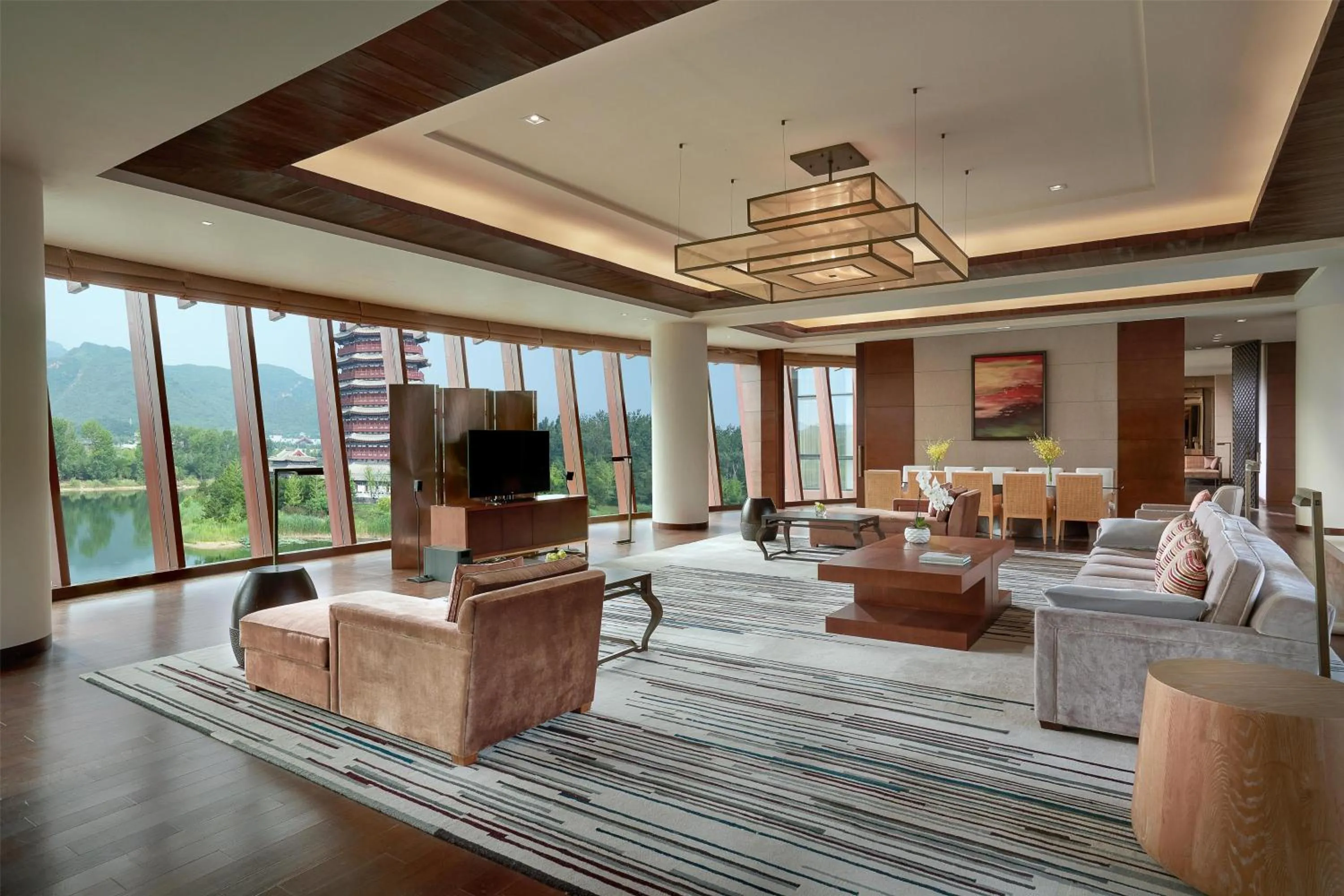 Living room in Yanqi Hotel, Managed by Kempinski