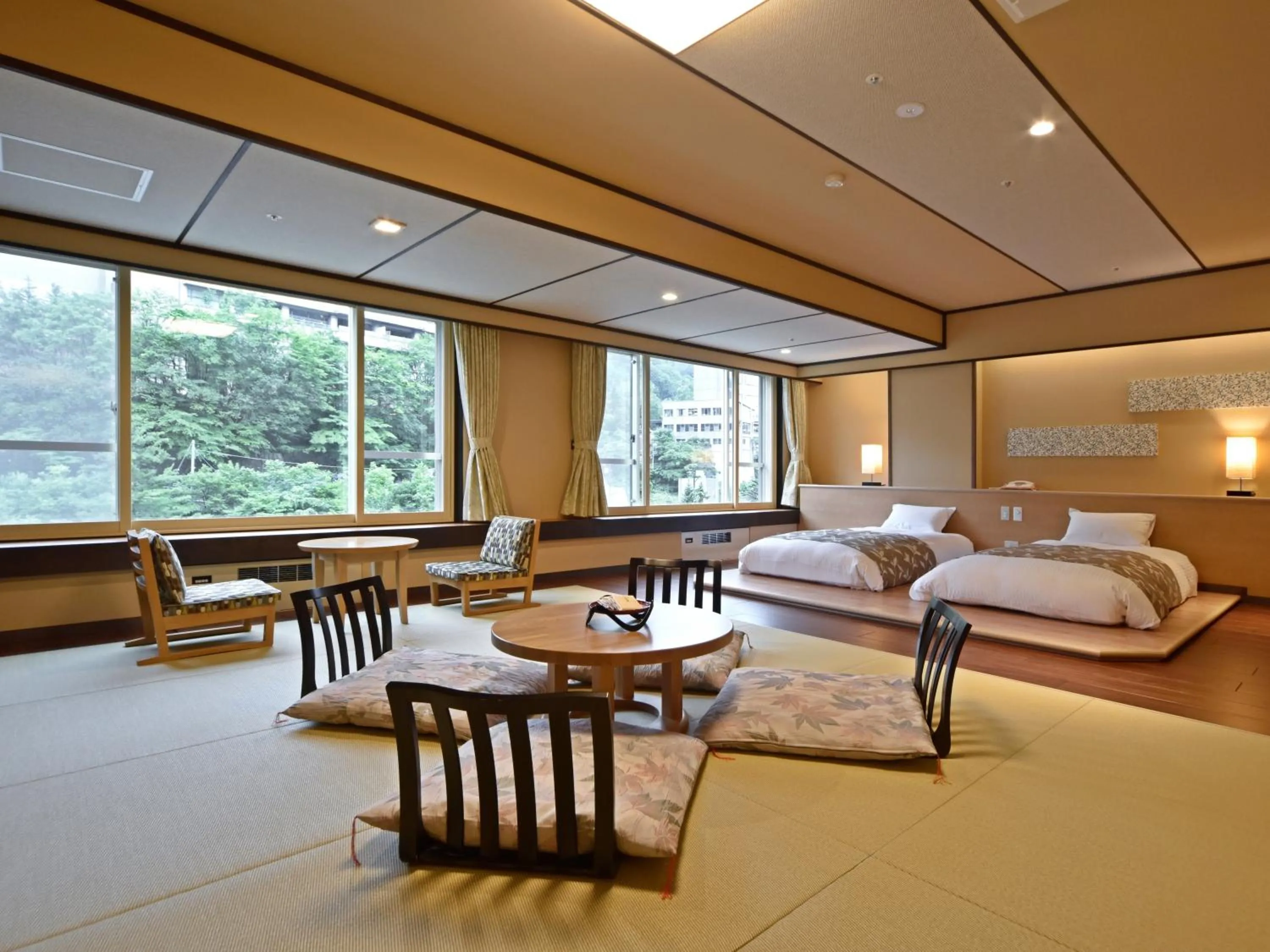 Photo of the whole room, Bed in jyozankei SHIKAnoYU