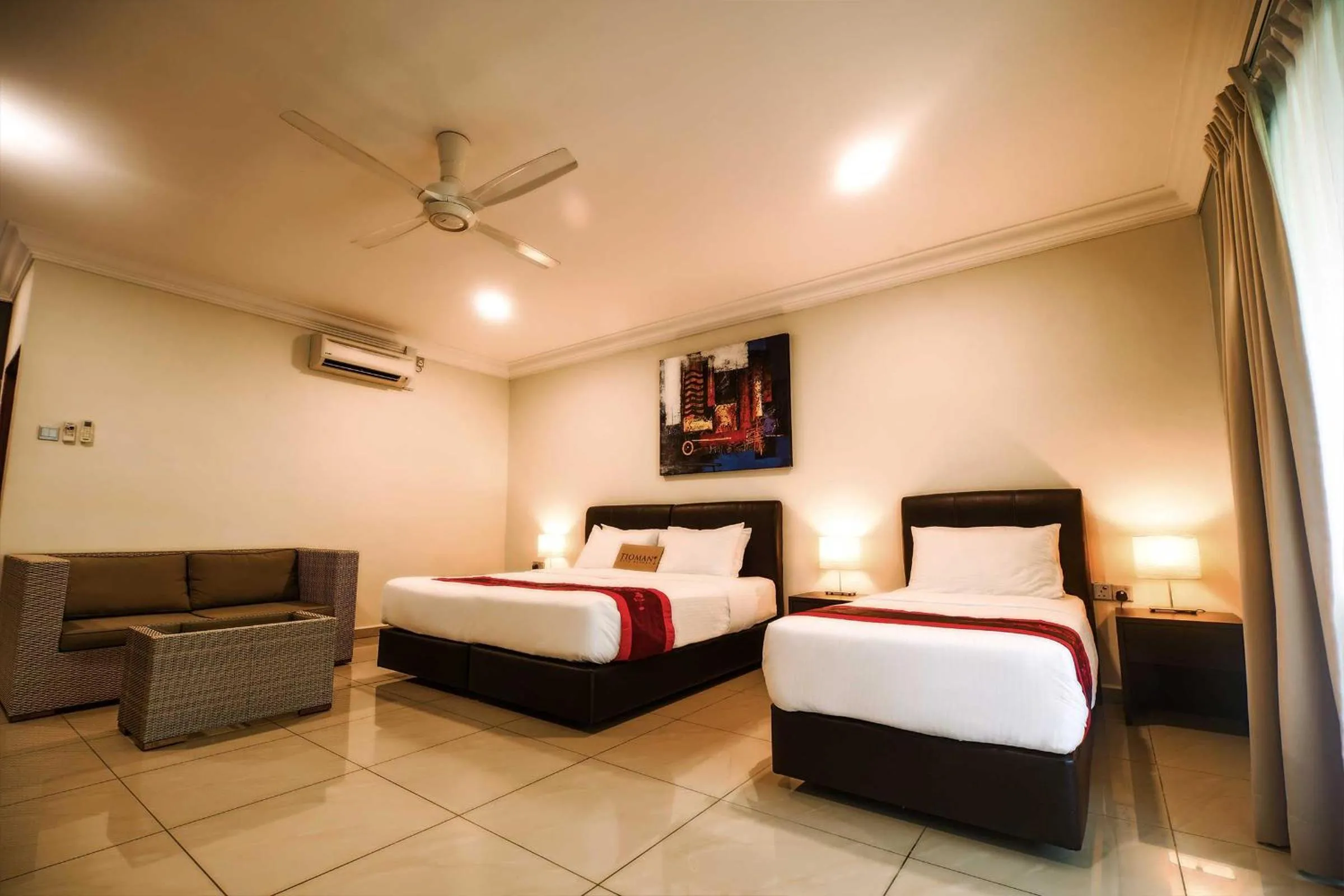 Bed in Tioman Dive Resort