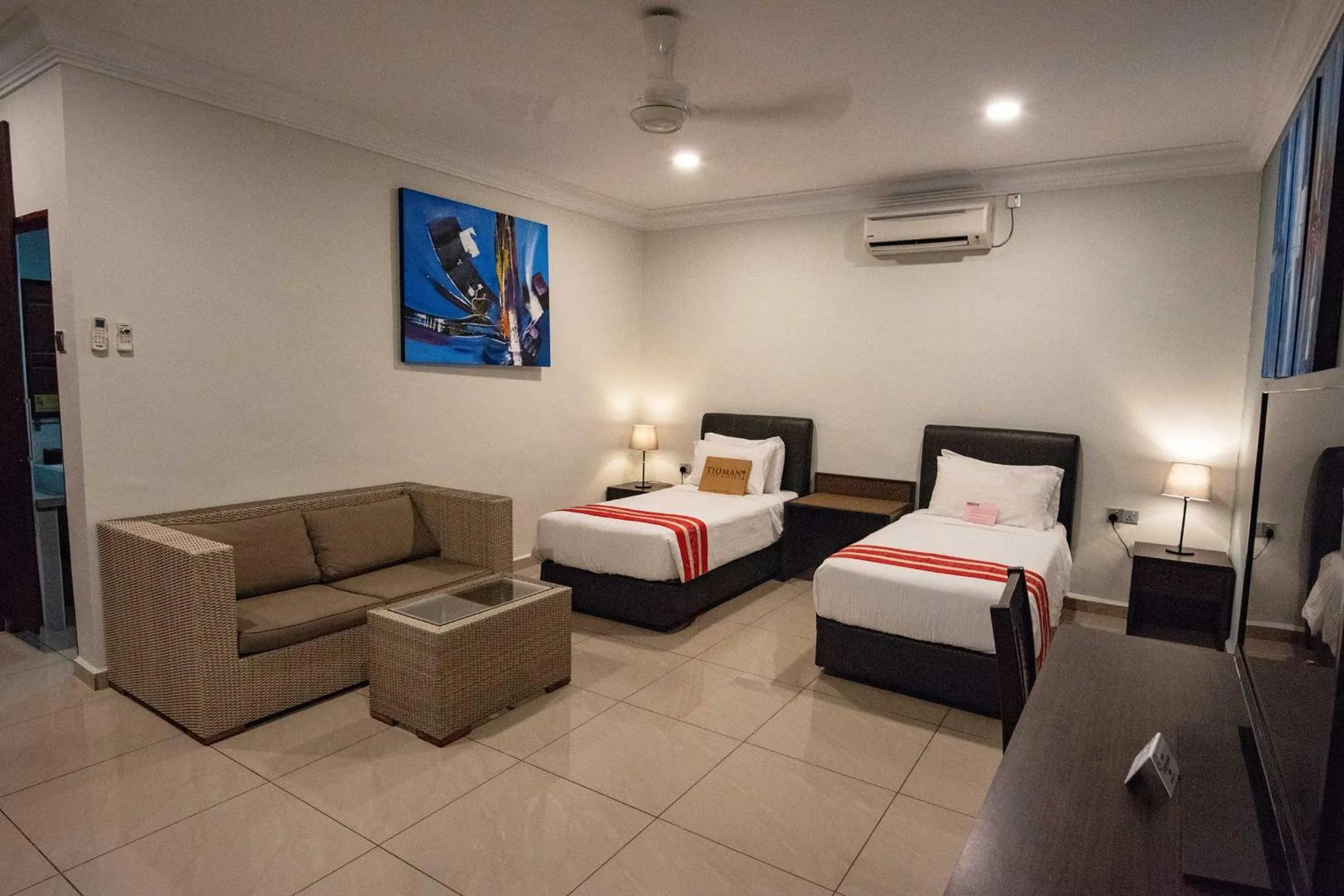 Bed in Tioman Dive Resort