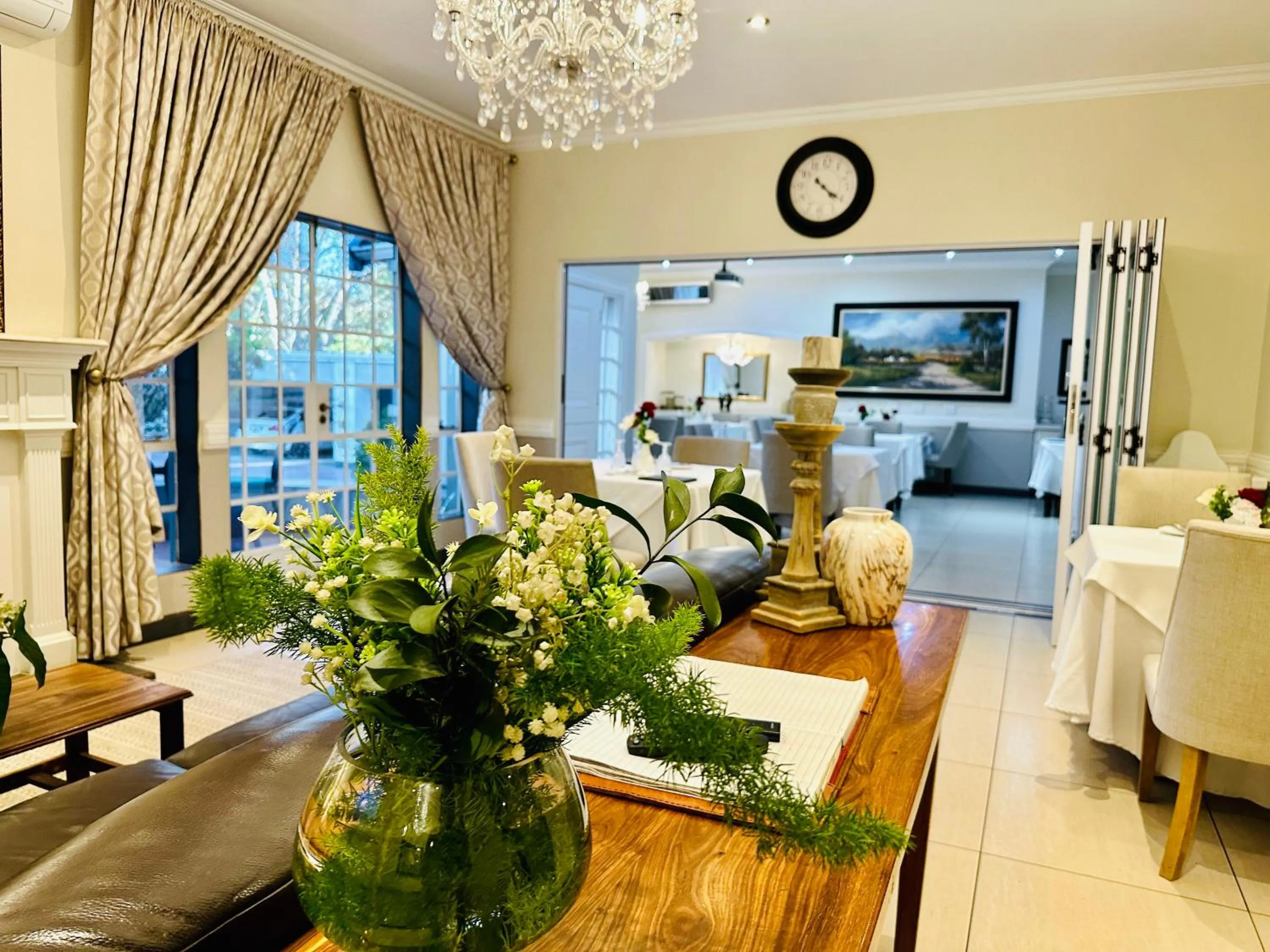 Seating area in Waterkloof Guest House