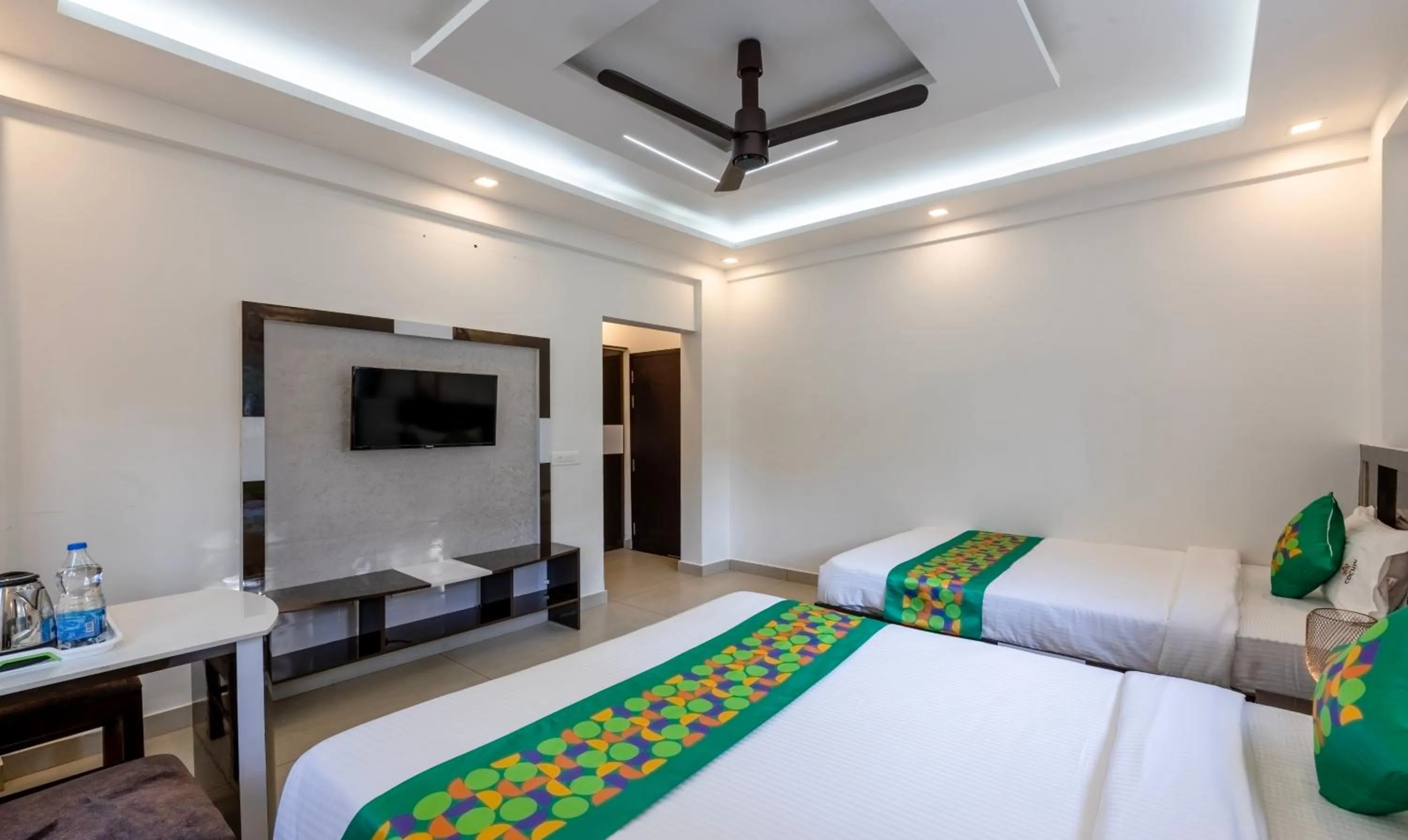 Bedroom, Bed in Treebo Premium Cochin Airport, 5 min From Cochin Airport