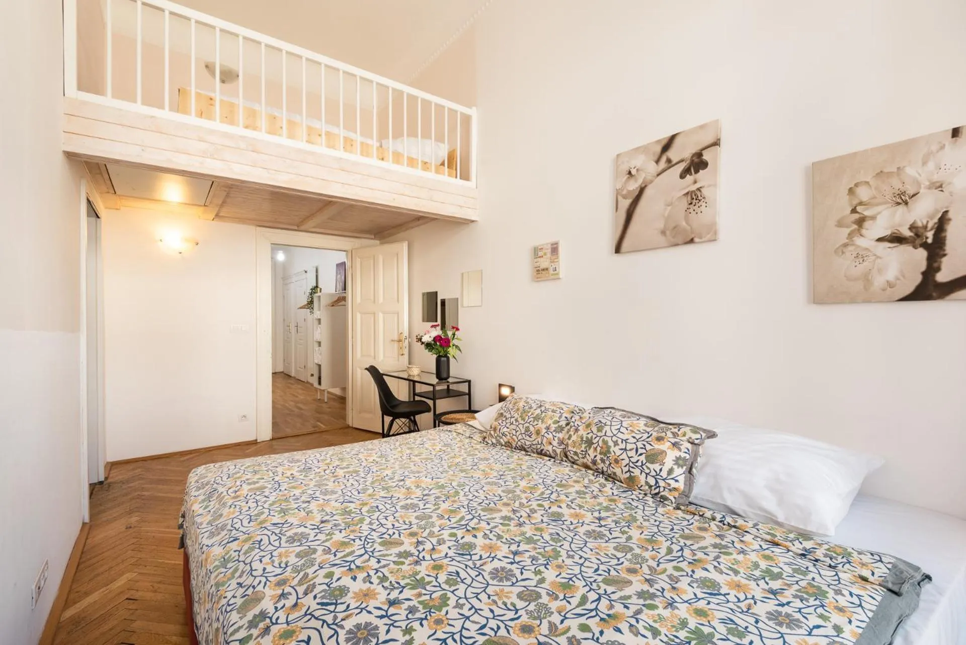 Bed in Hybernska Apartments by Pragueforyou