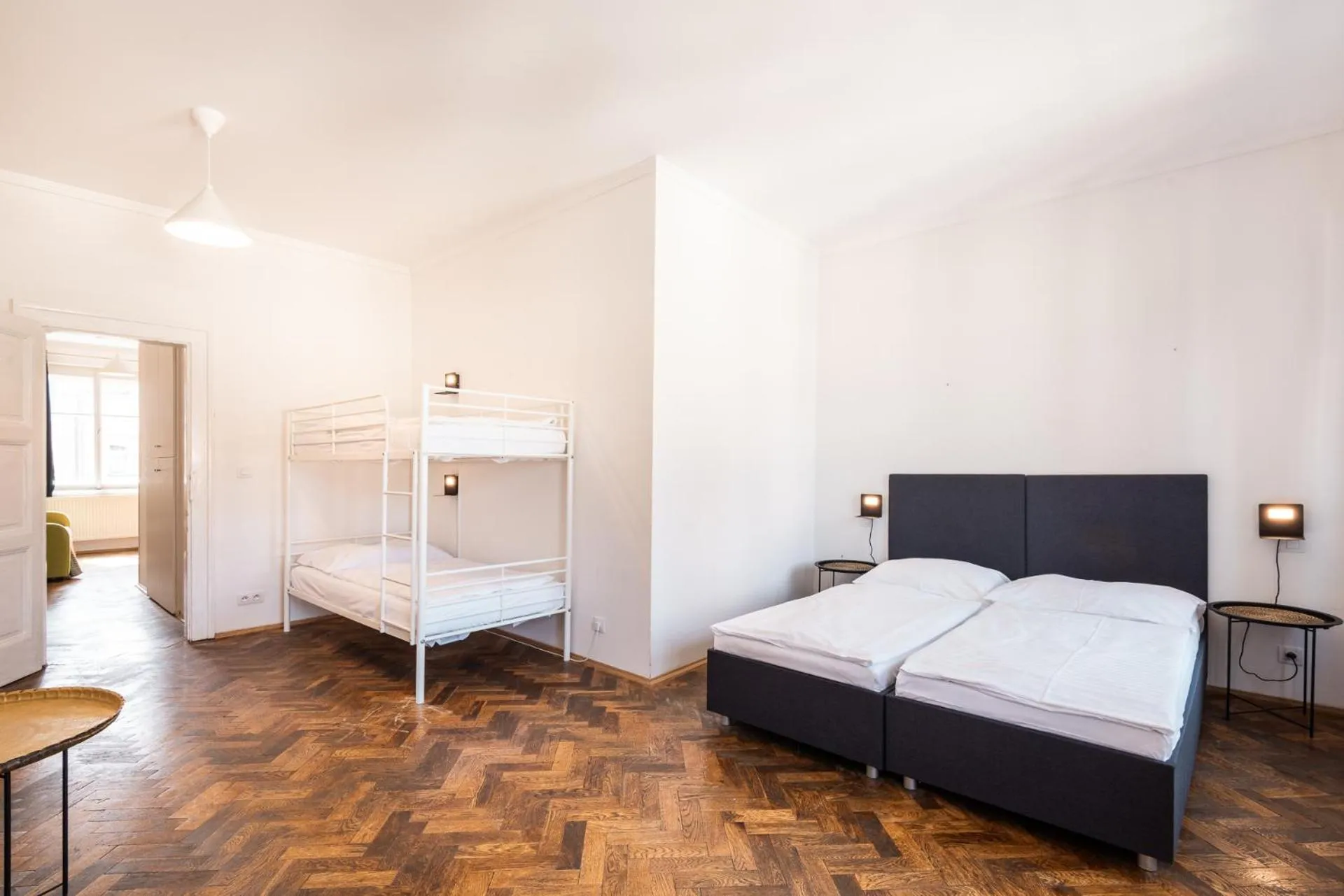 Bed in Hybernska Apartments by Pragueforyou