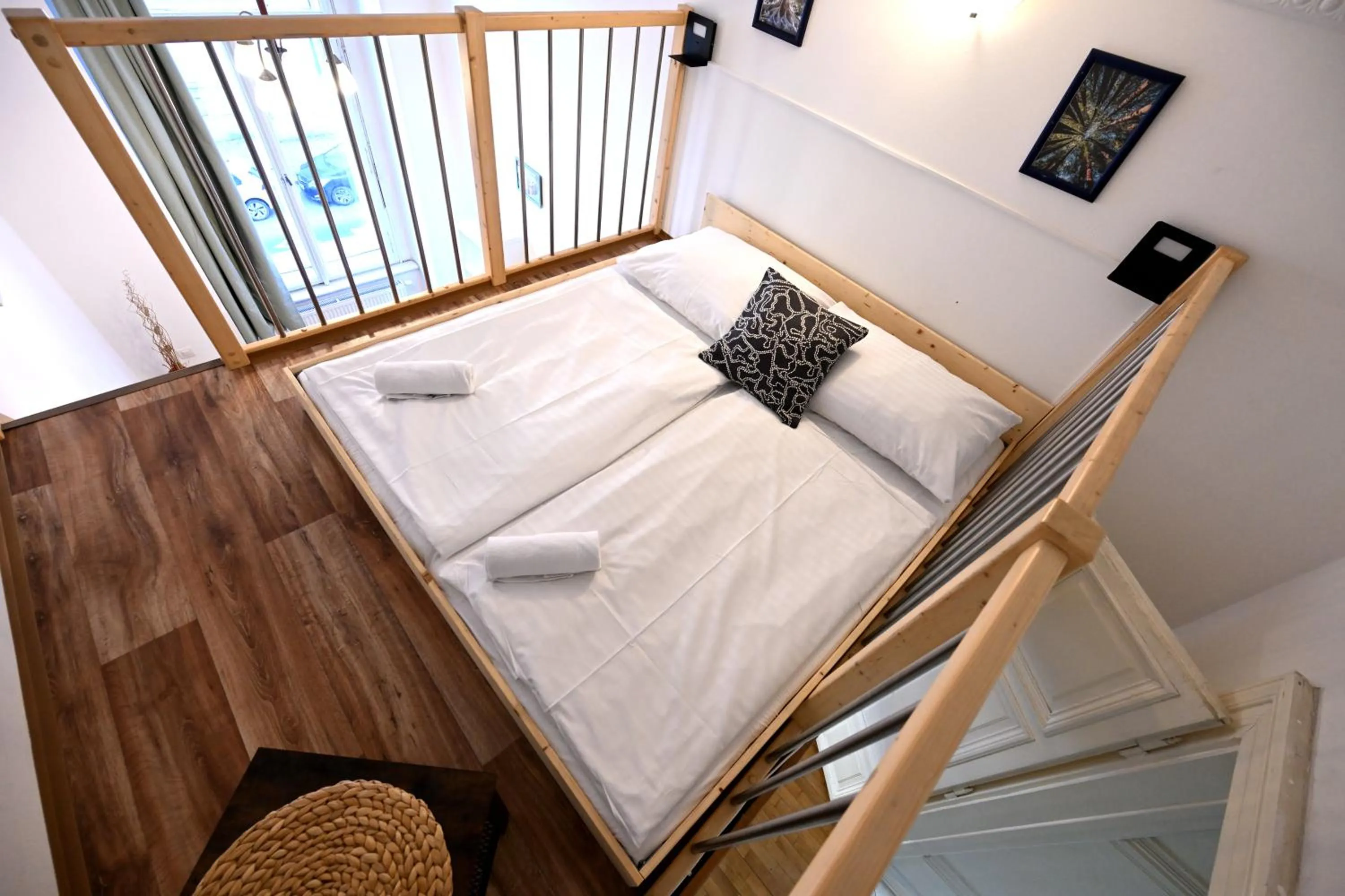 Bed in Hybernska Apartments by Pragueforyou