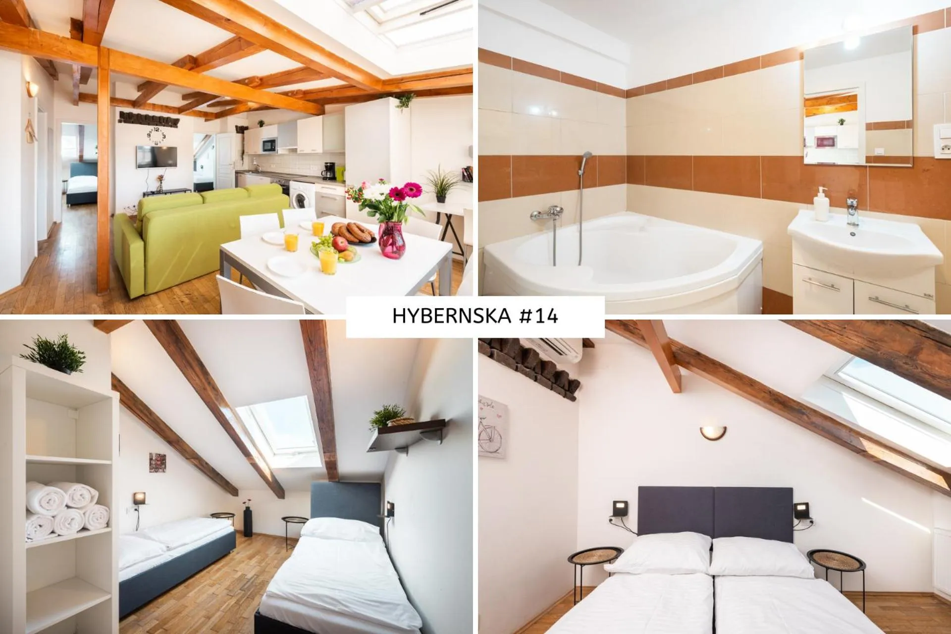 Bed in Hybernska Apartments by Pragueforyou