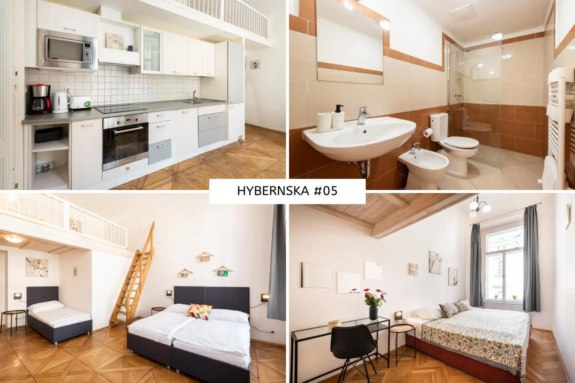 Bed in Hybernska Apartments by Pragueforyou