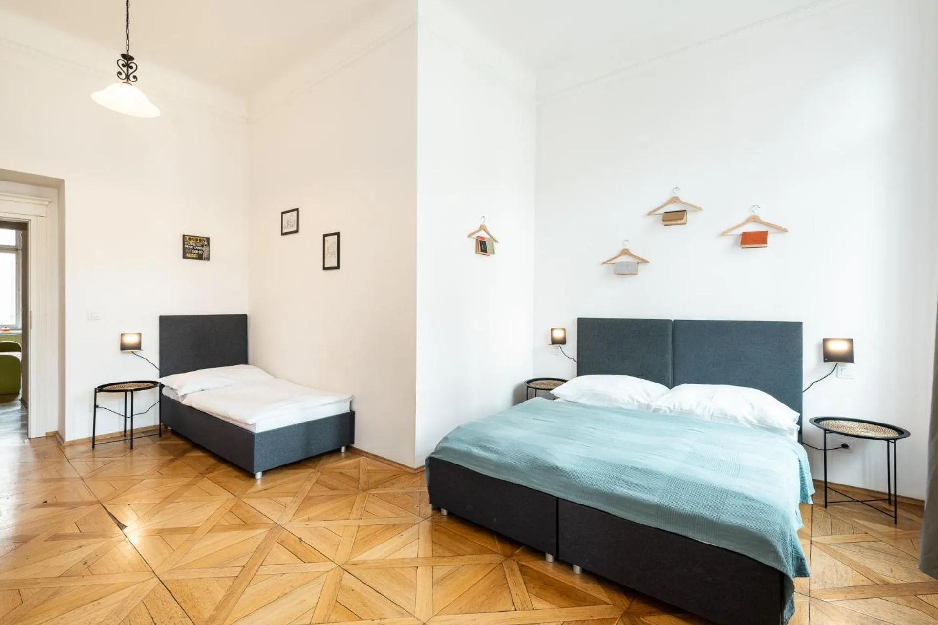 Bed in Hybernska Apartments by Pragueforyou