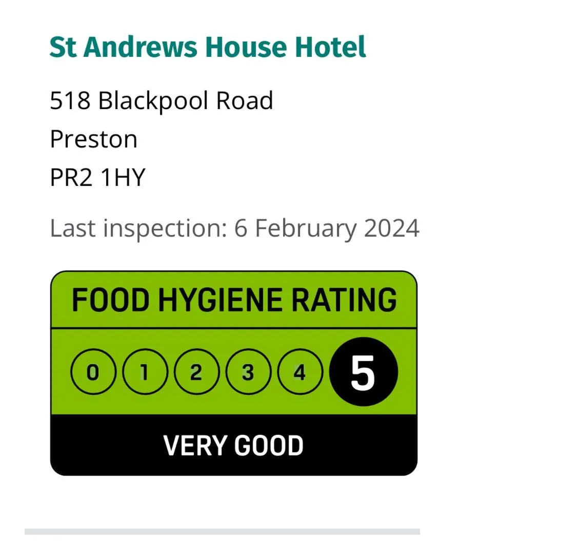 Logo/Certificate/Sign in St Andrews house Hotel