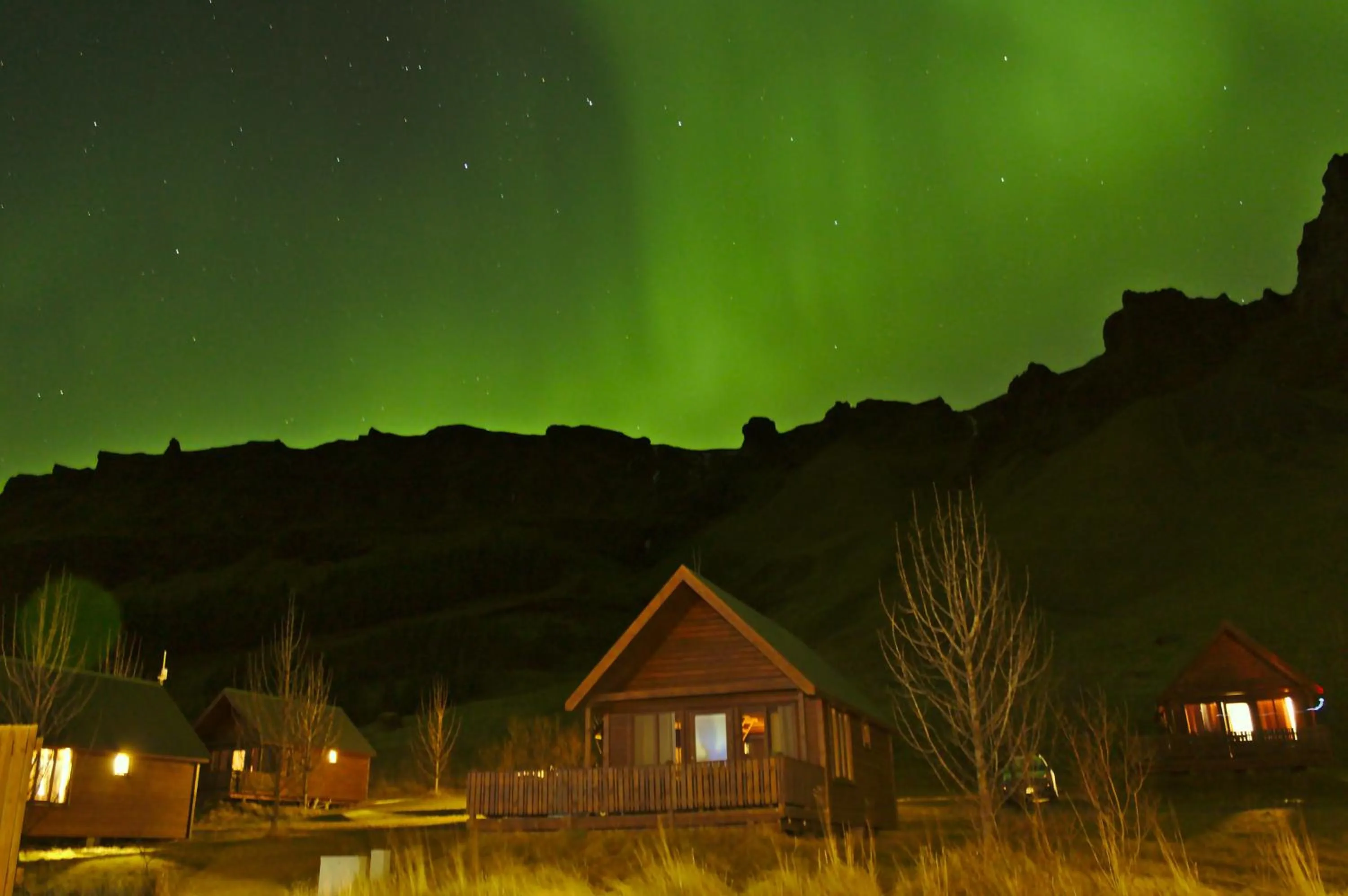 Night in Hörgsland Cottages