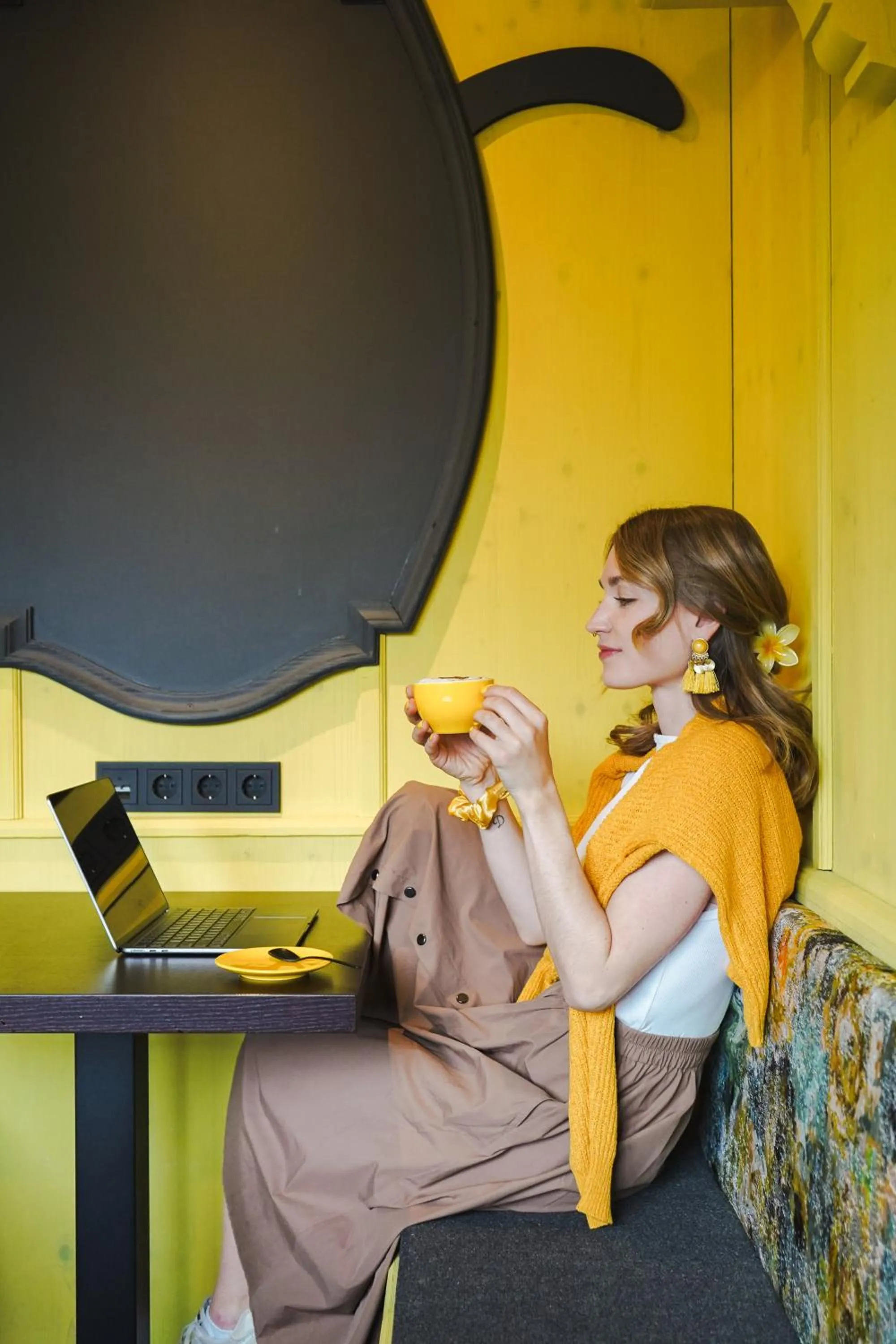 Lobby or reception in Boutique House happYellow Saalbach