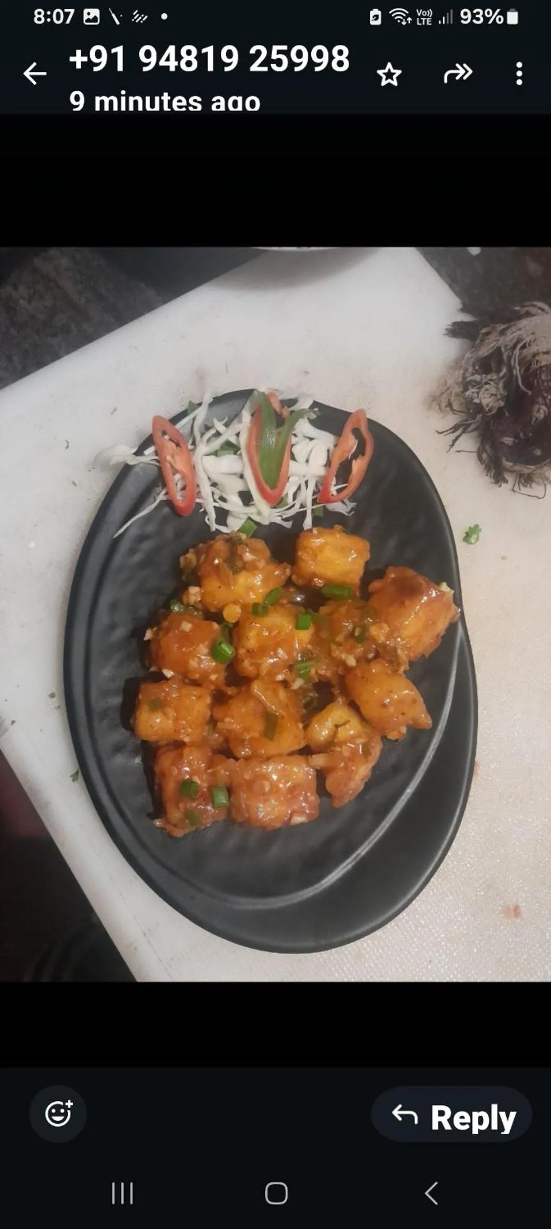 Food in Mudra beach villa Gokarna