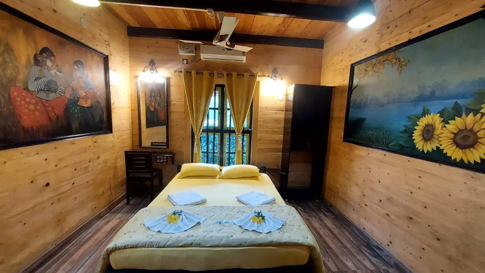 Bed in Mudra beach villa Gokarna Bed in Mudra beach villa Gokarna