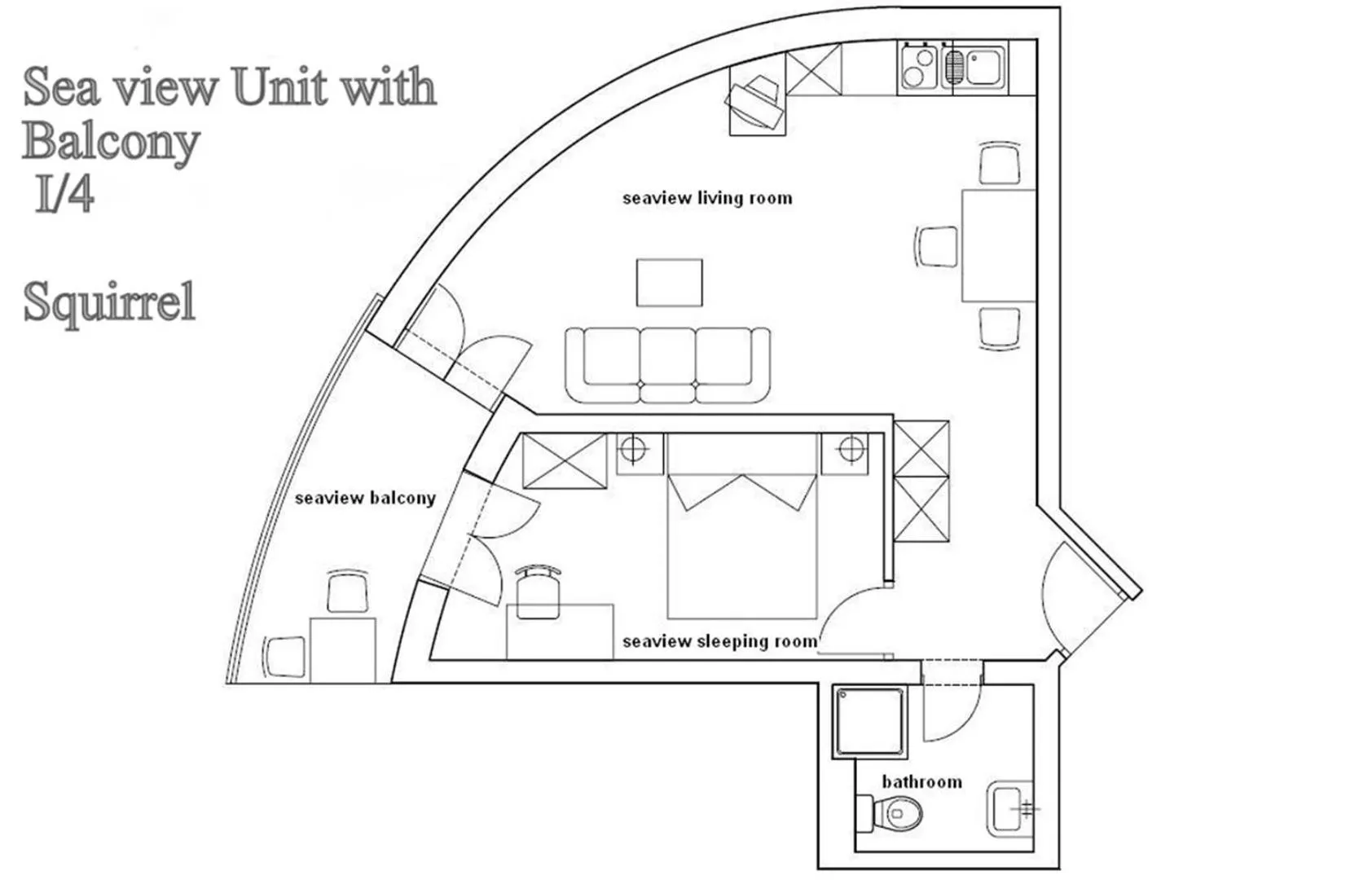 Floor plan in Ark Beach Apartments