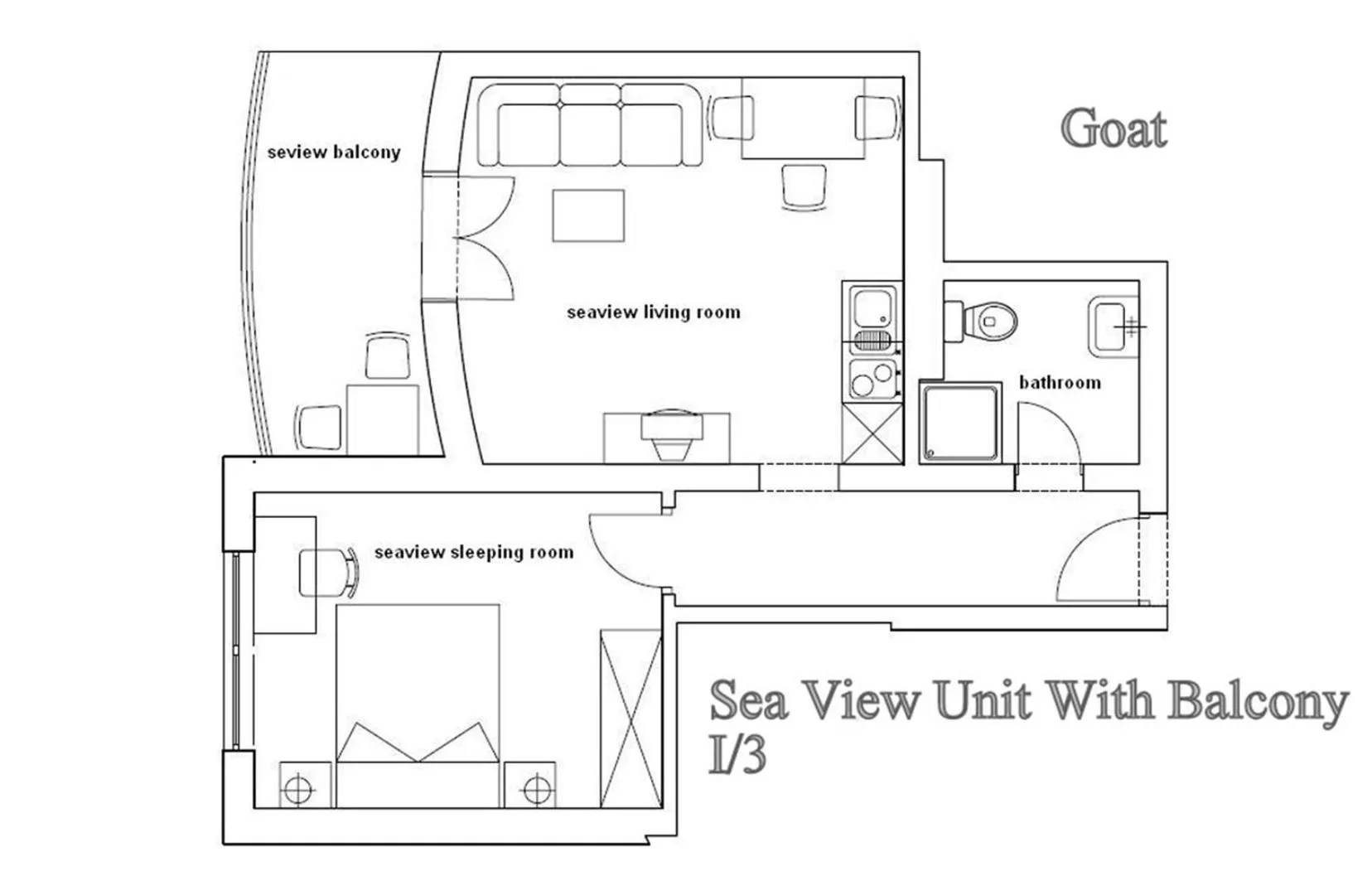 Floor plan in Ark Beach Apartments