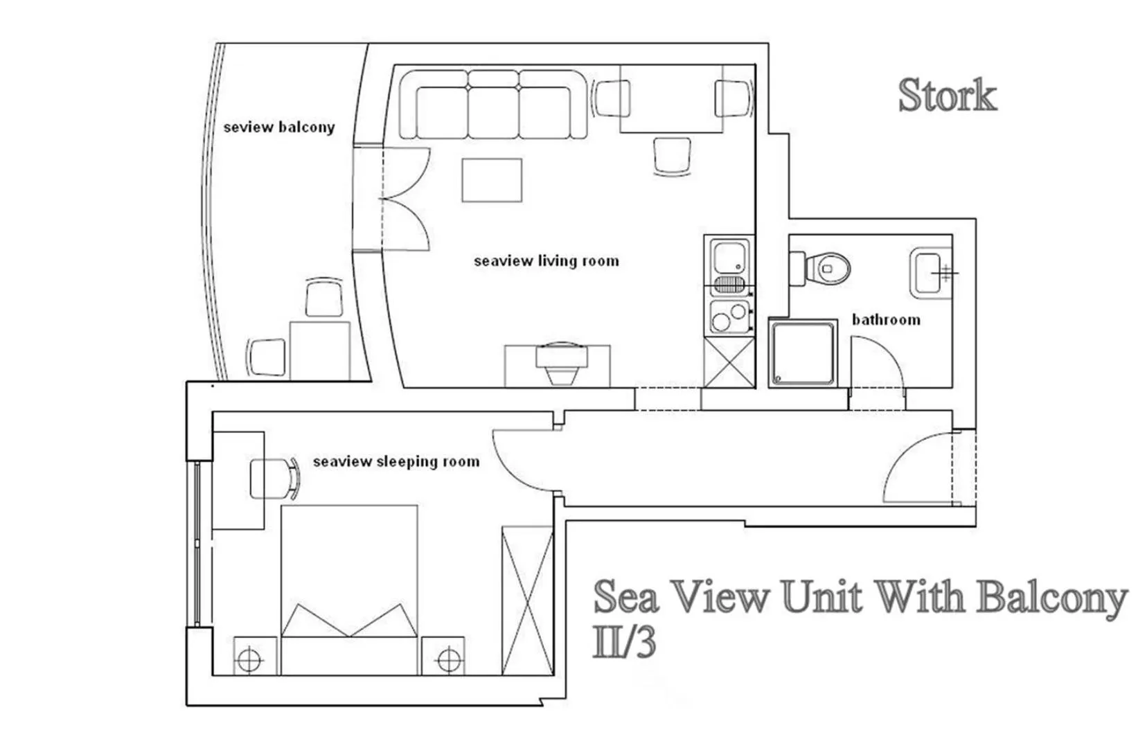 Floor plan in Ark Beach Apartments