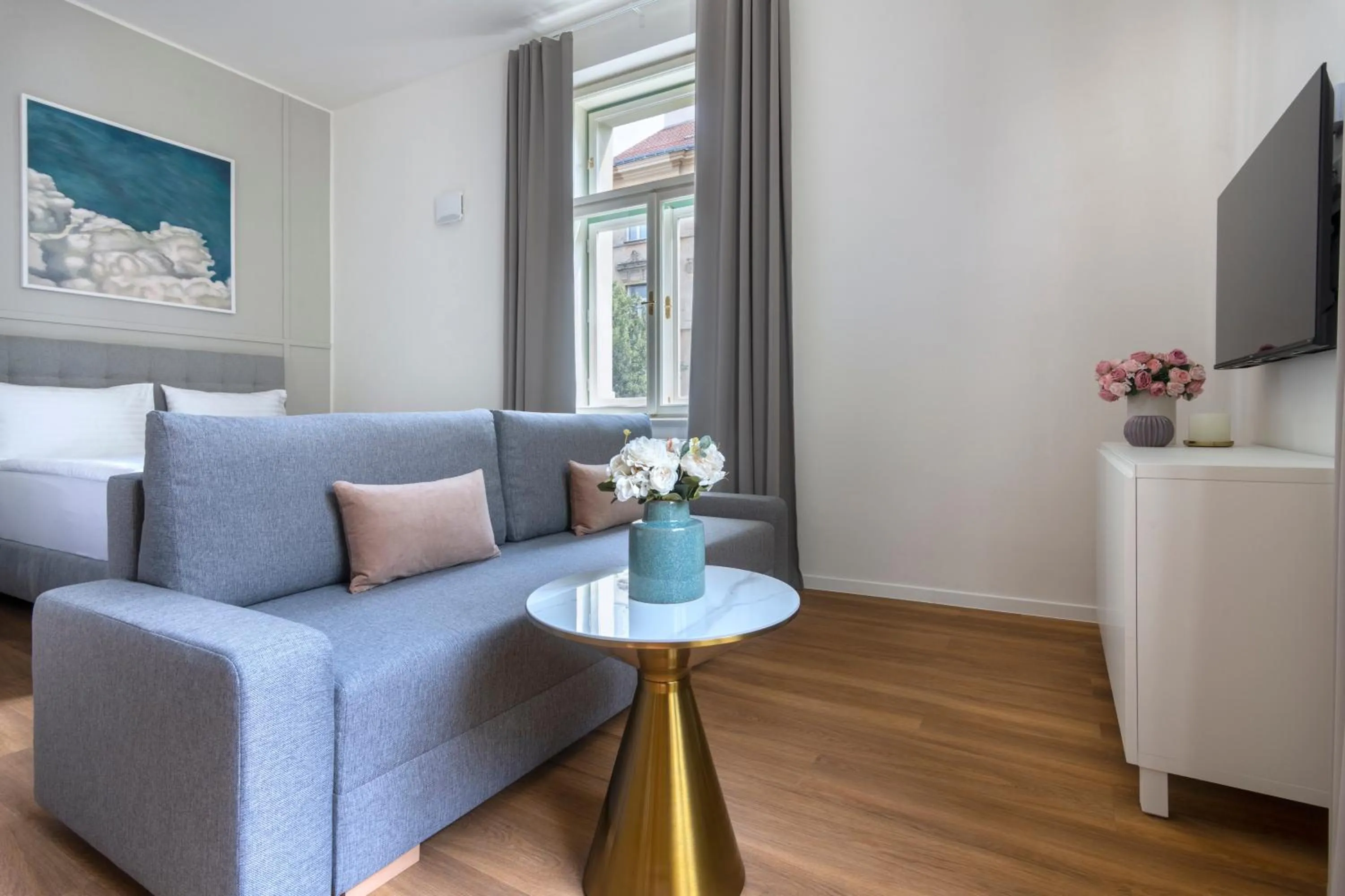 Seating area in Encore Boutique Residence by Dwellfort