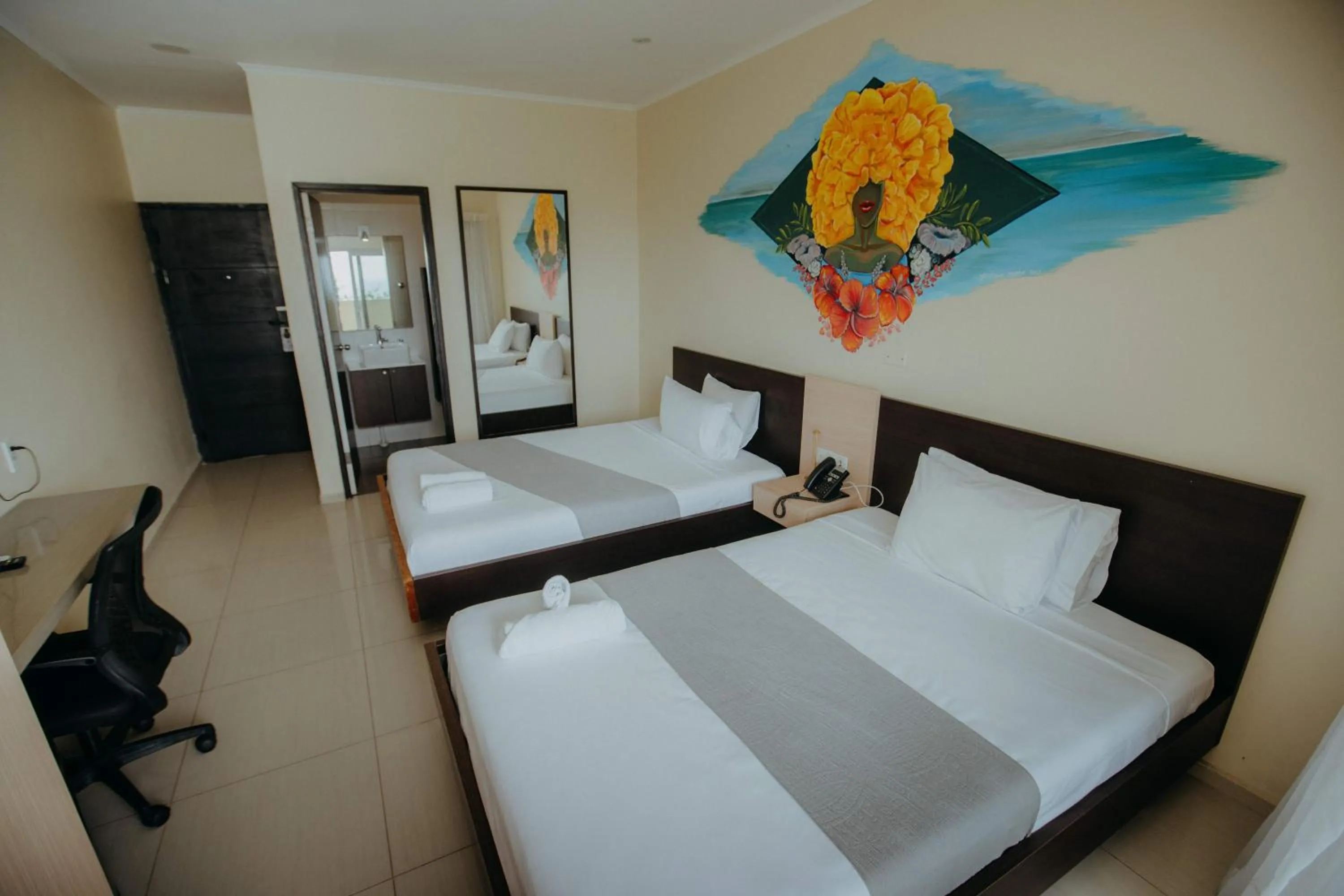 Bed in Curacao Airport Hotel