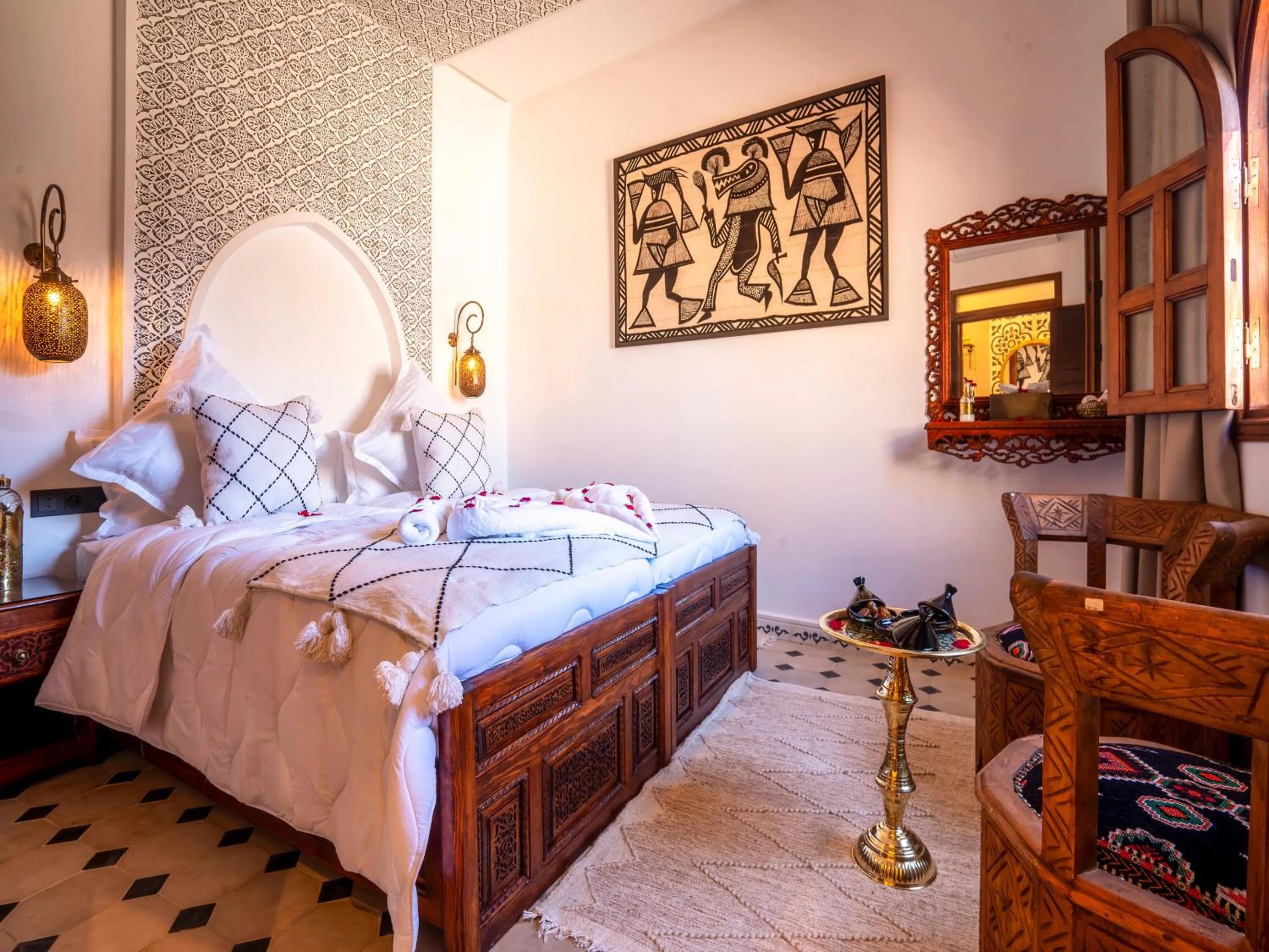 Bed in Riad Le Nid De Fatima