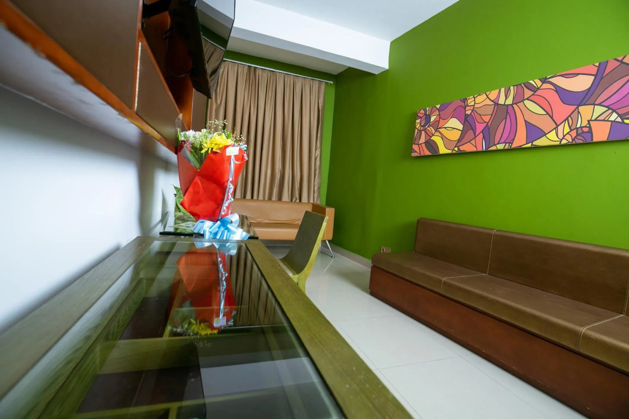 Living room in Wakola Hotel Cheikh Anta DIOP