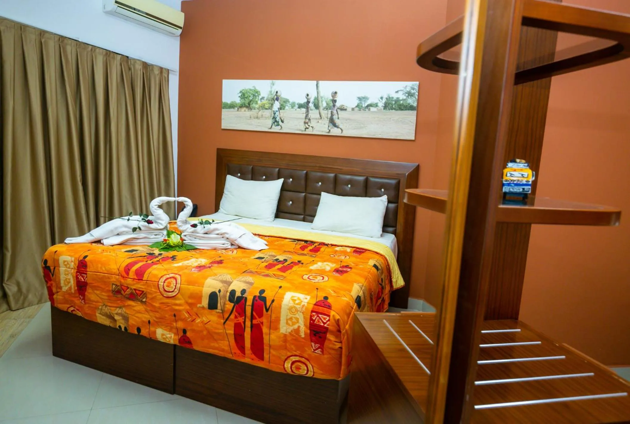 Bed in Wakola Hotel Cheikh Anta DIOP