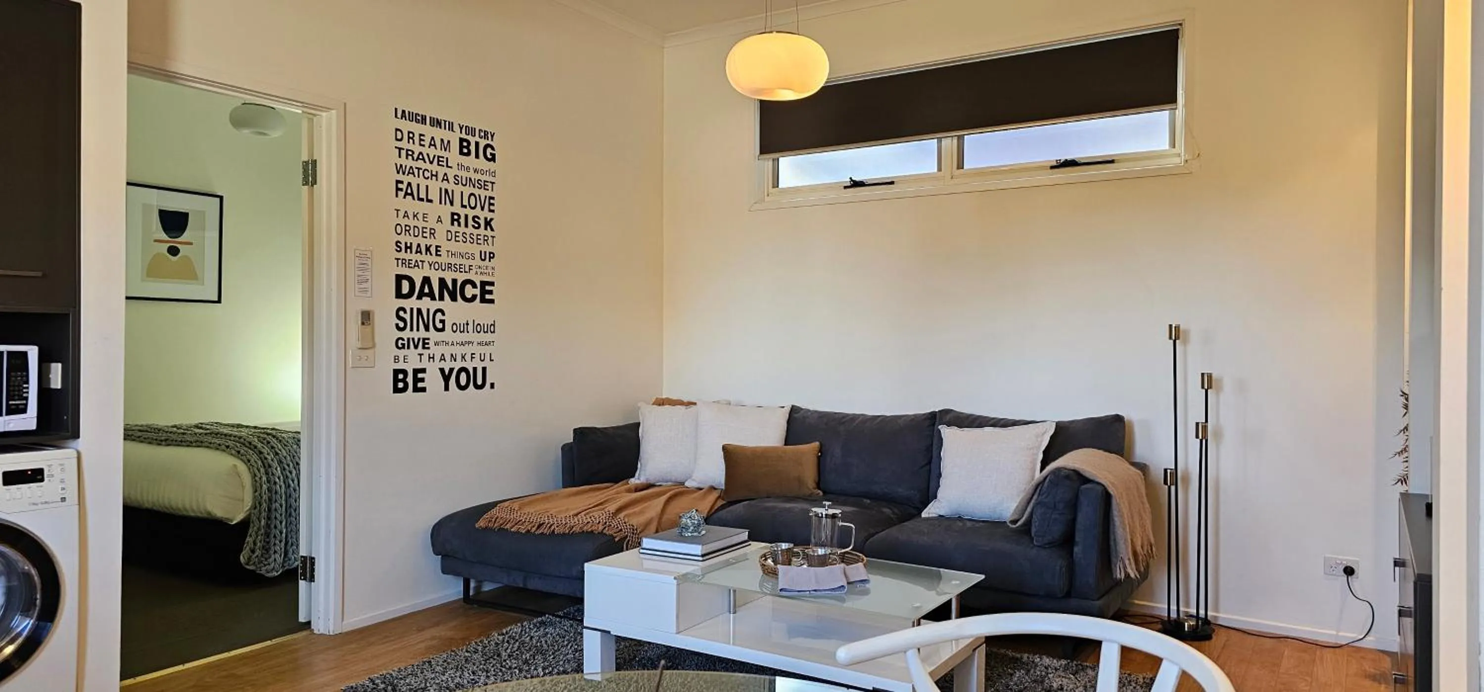 Living room in Bendigo Skyline-CBD Apartment with lock up Garage