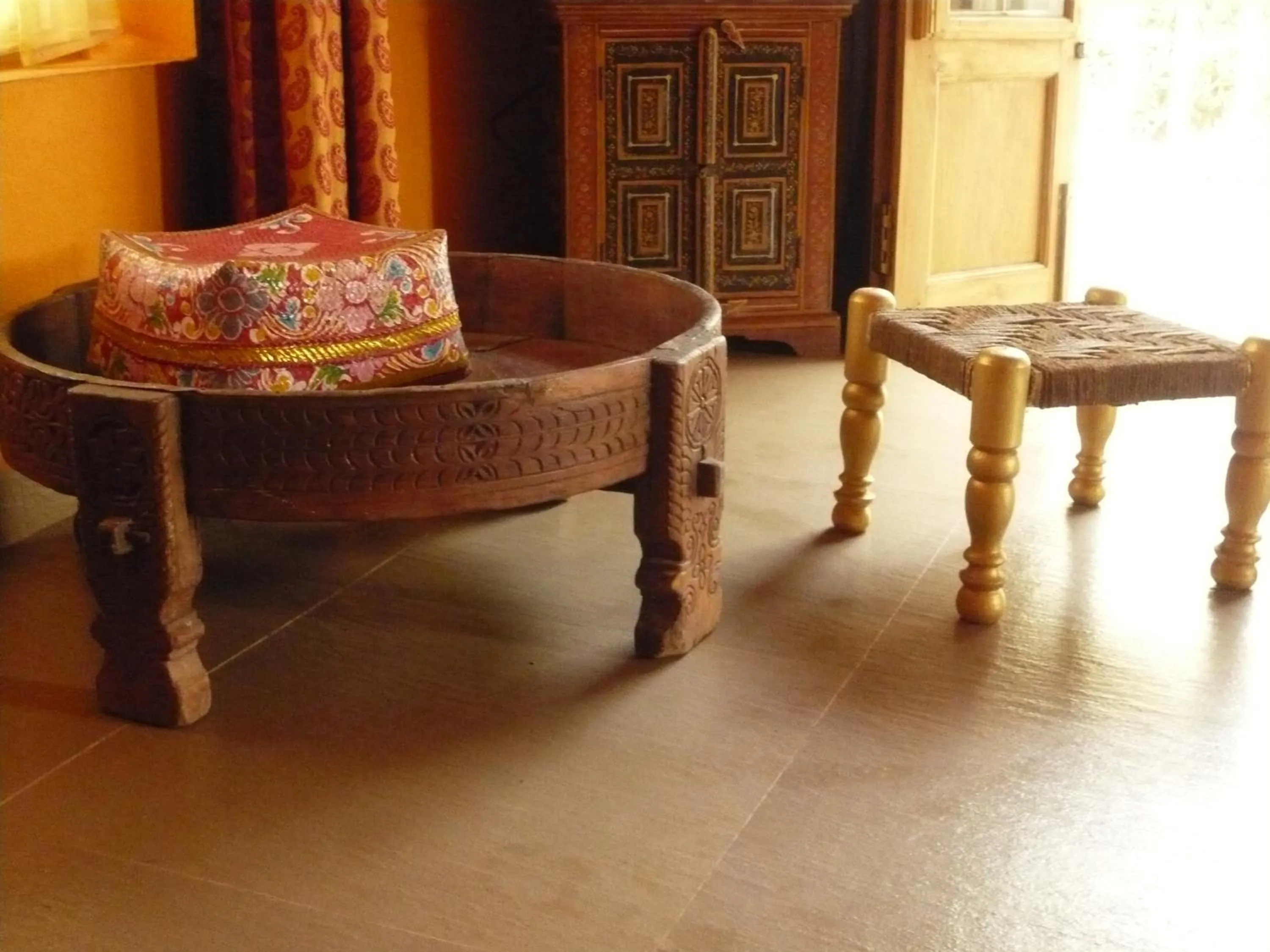 Seating area in Michèle's Garden